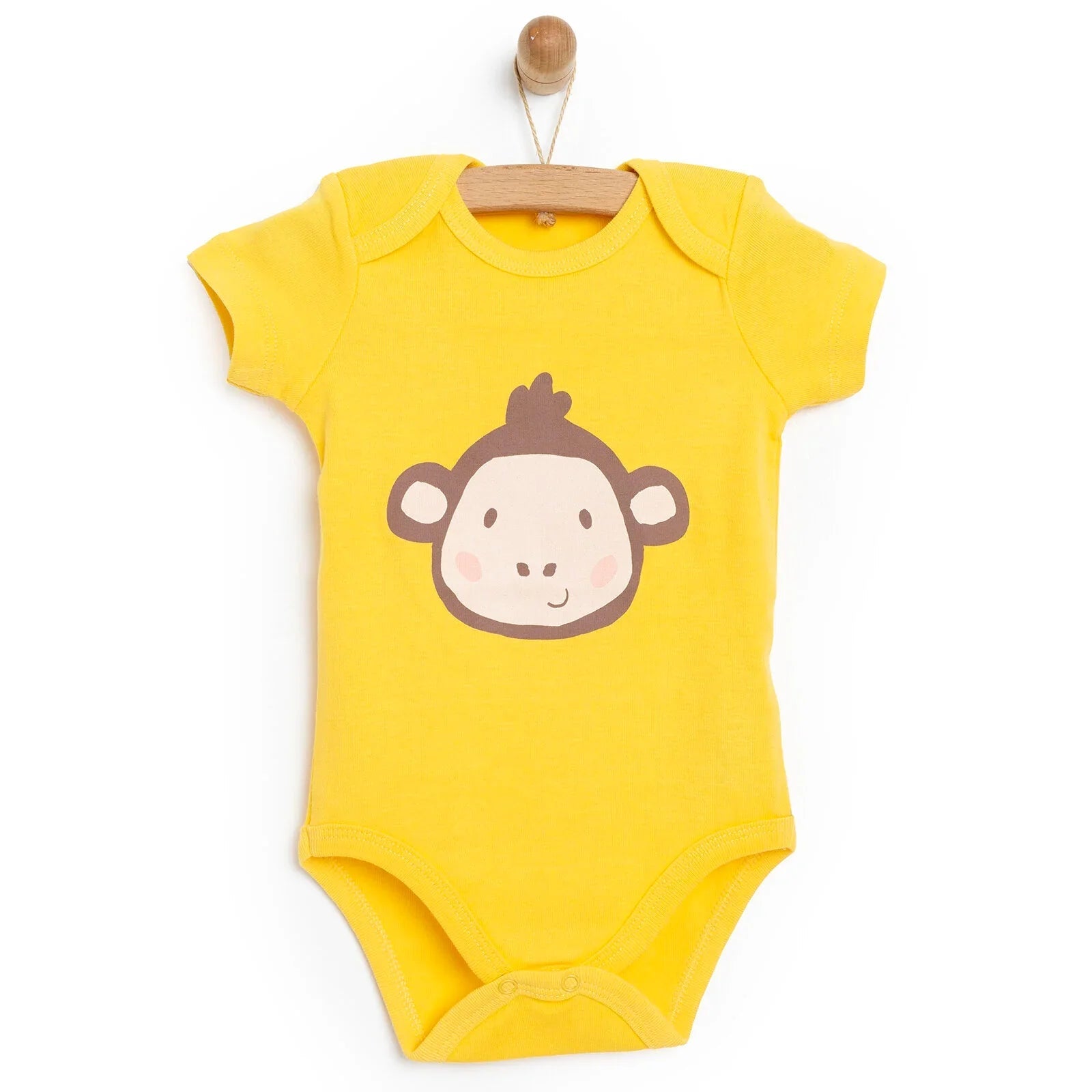 HelloBaby Short Sleeve Bodysuit - Yellow - mezetto ebebek ebebek