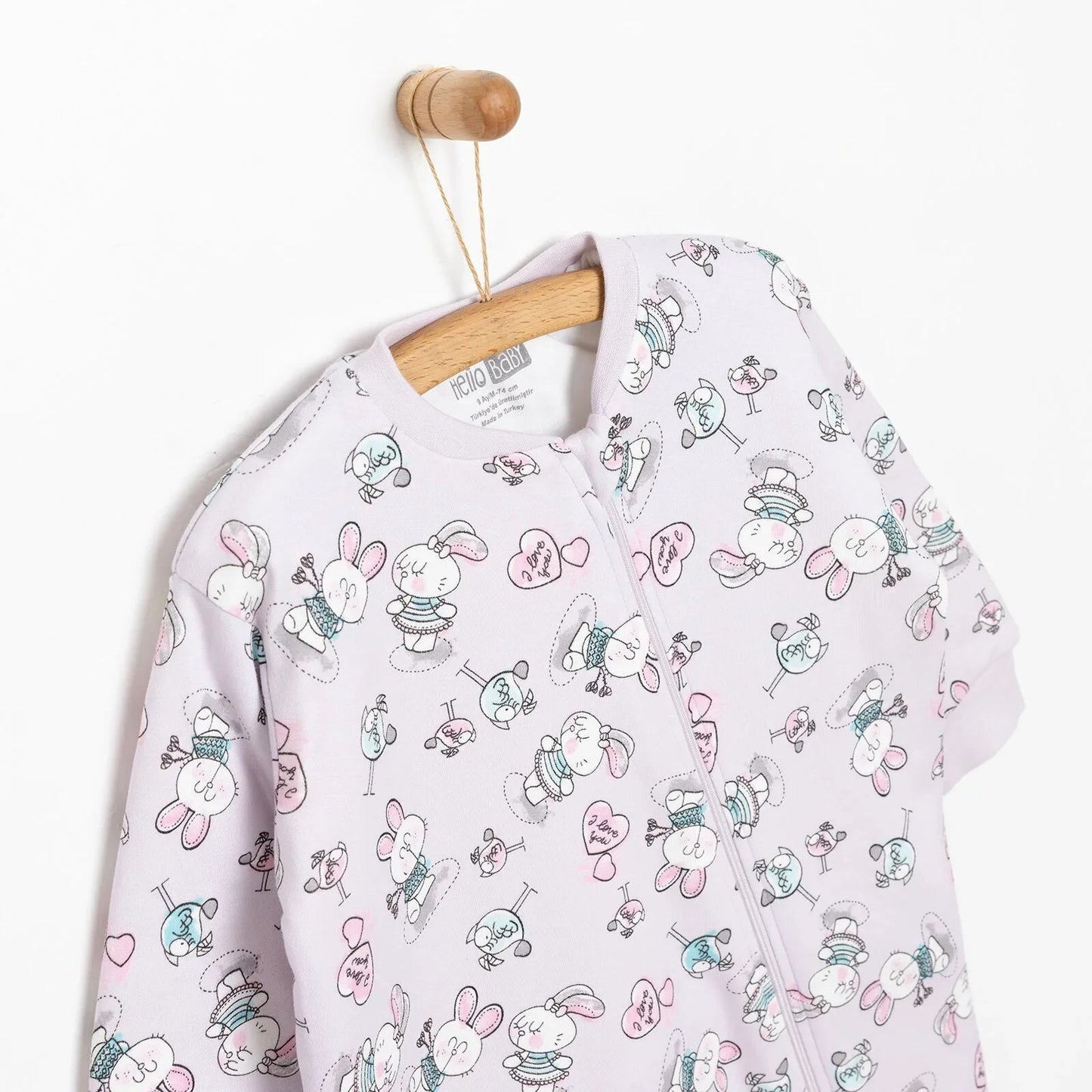 HelloBaby Sleepsuit - Purple - mezetto ebebek ebebek