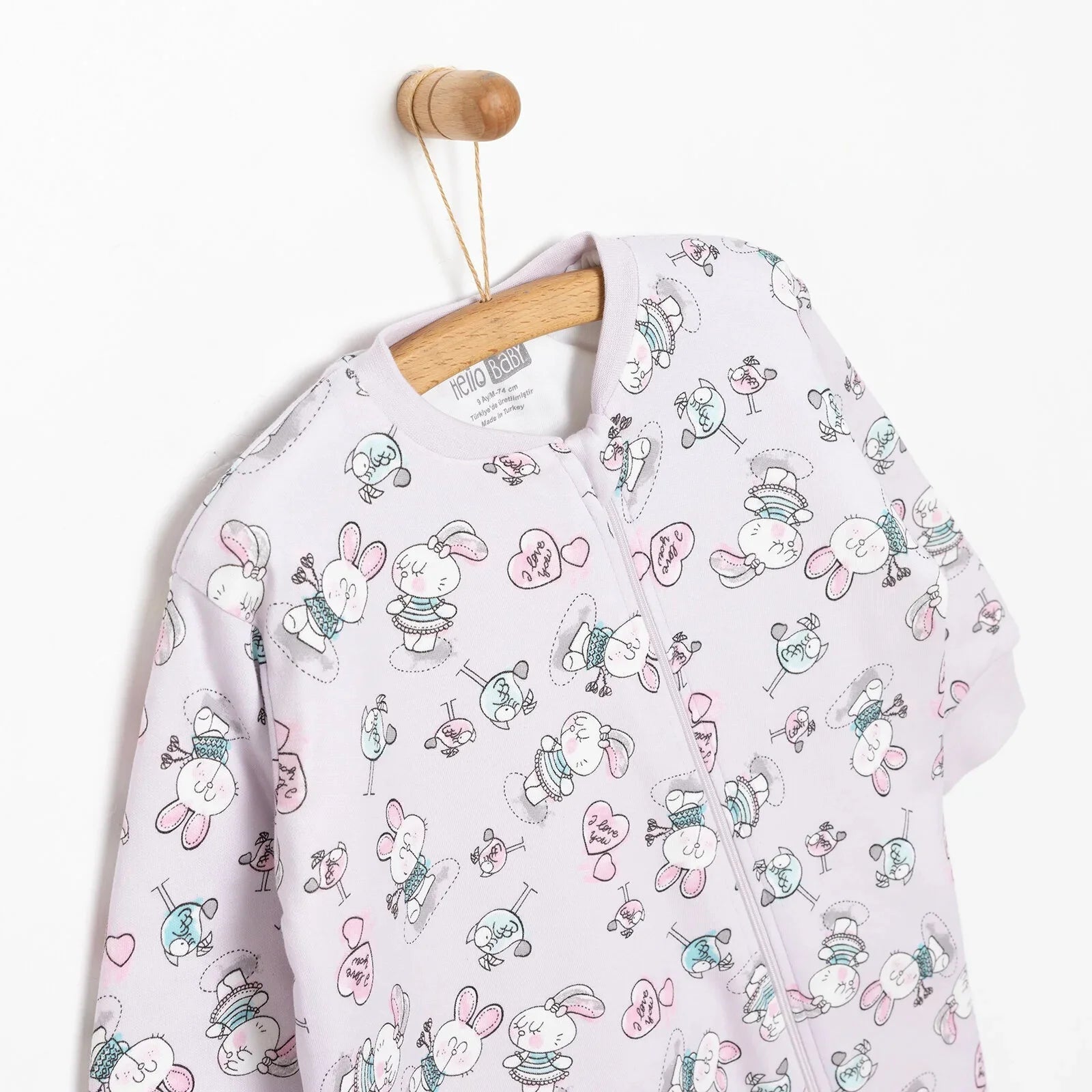 HelloBaby Sleepsuit - Purple - mezetto ebebek ebebek