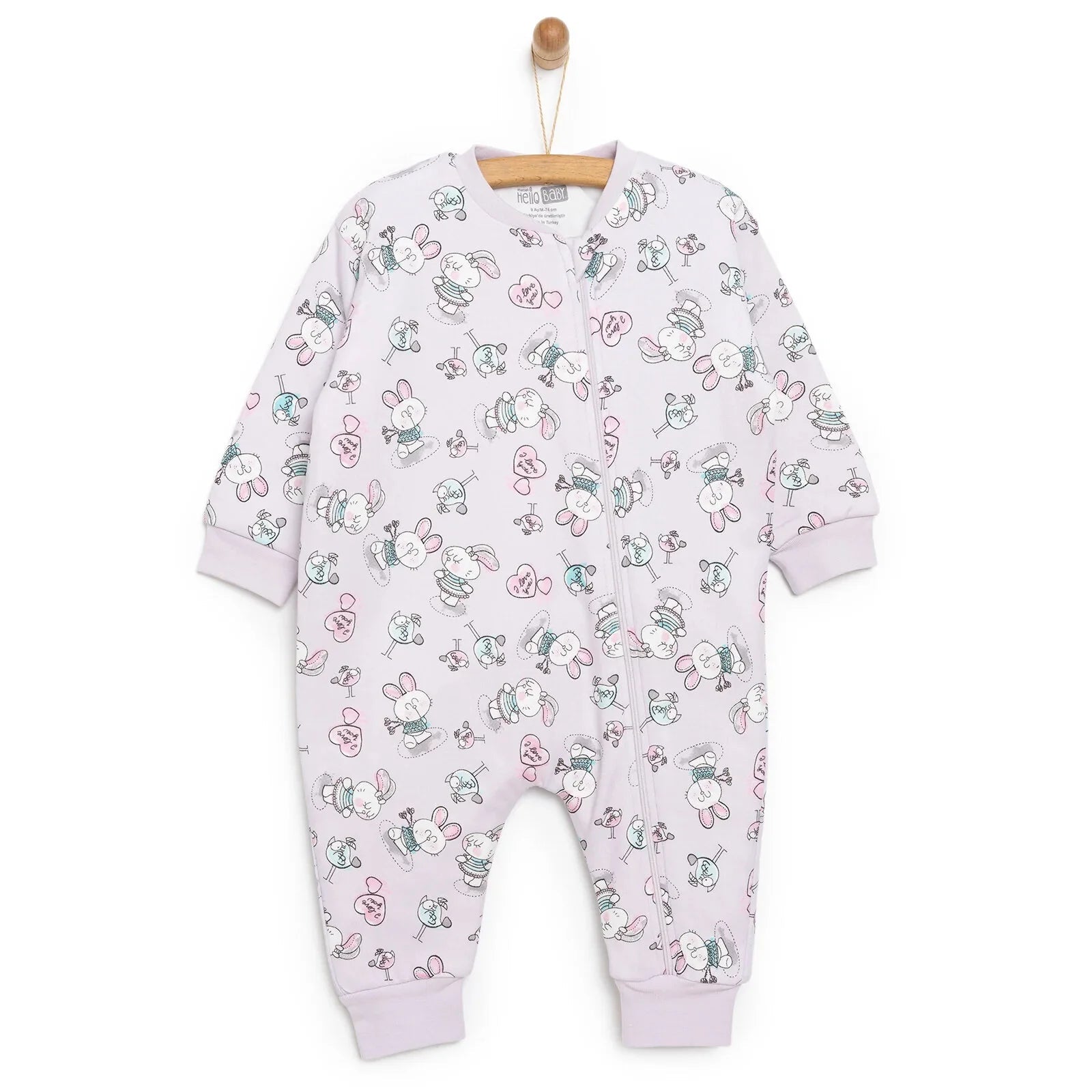 HelloBaby Sleepsuit - Purple - mezetto ebebek ebebek