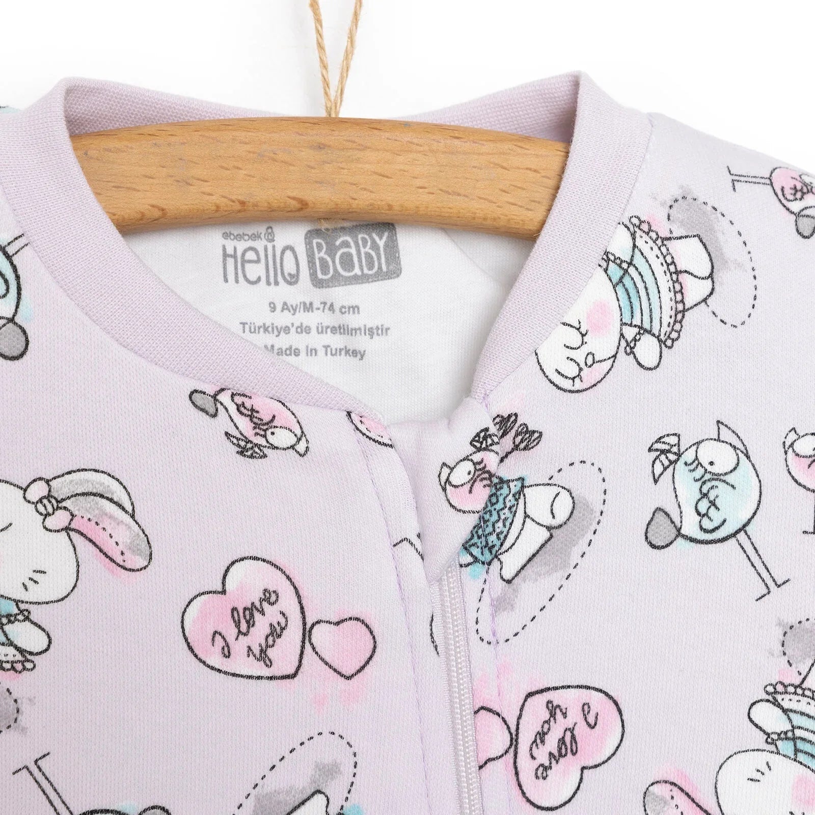 HelloBaby Sleepsuit - Purple - mezetto ebebek ebebek
