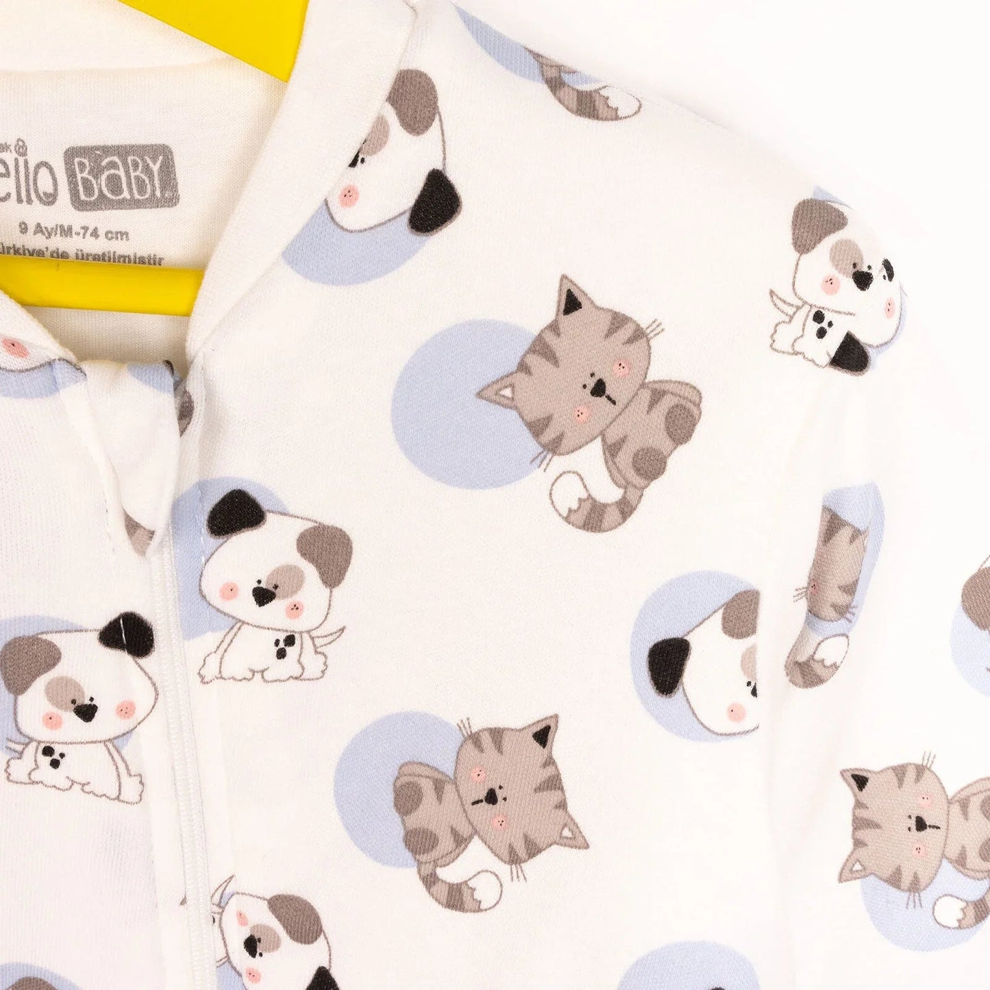 HelloBaby Sleepsuit - White - mezetto ebebek ebebek