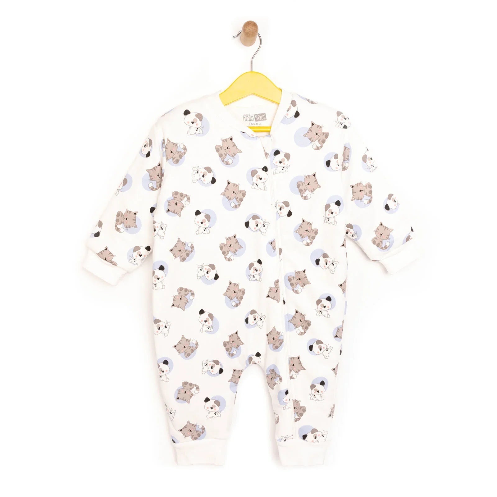 HelloBaby Sleepsuit - White - mezetto ebebek ebebek