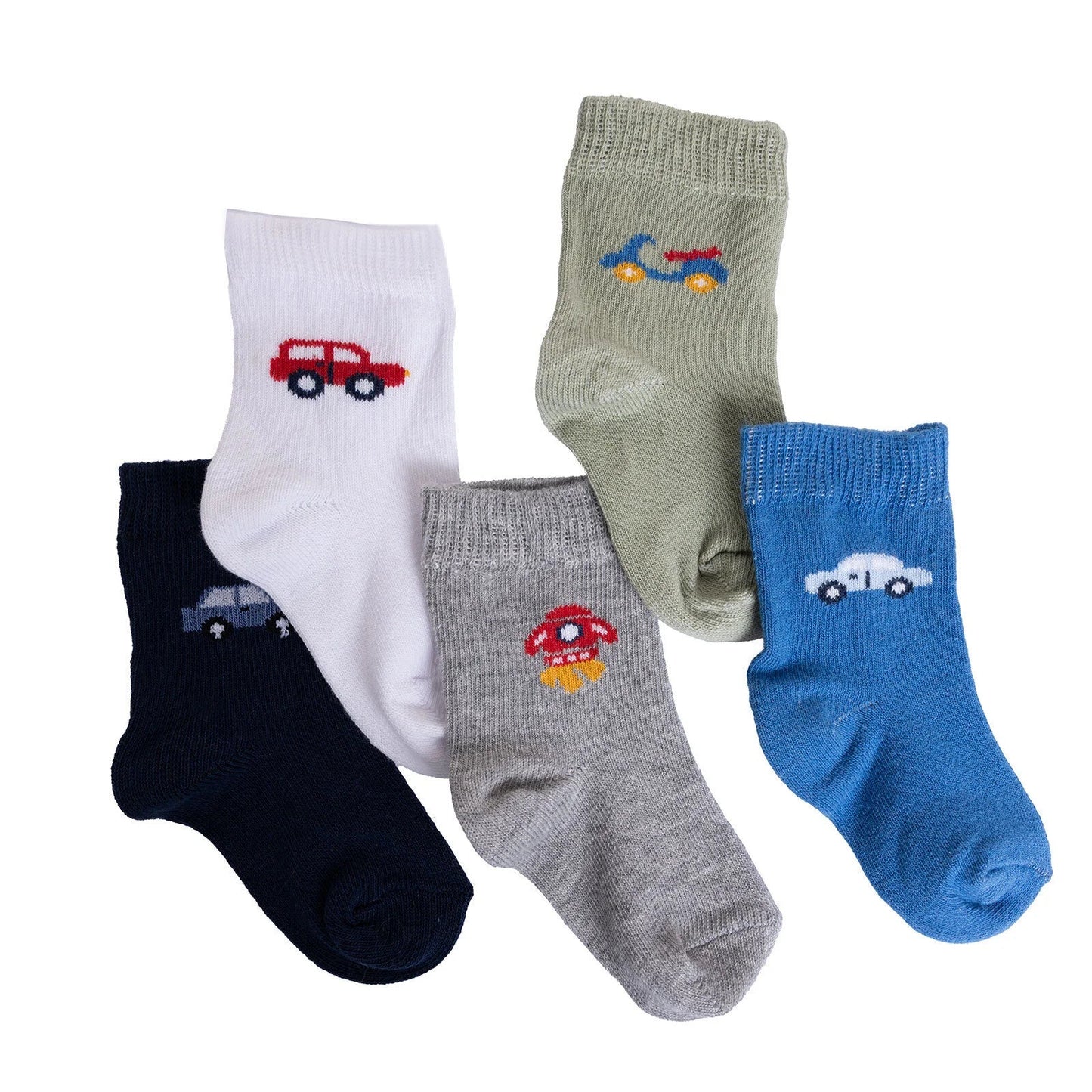 HelloBaby Socks 5 pcs - Blue - mezetto ebebek ebebek