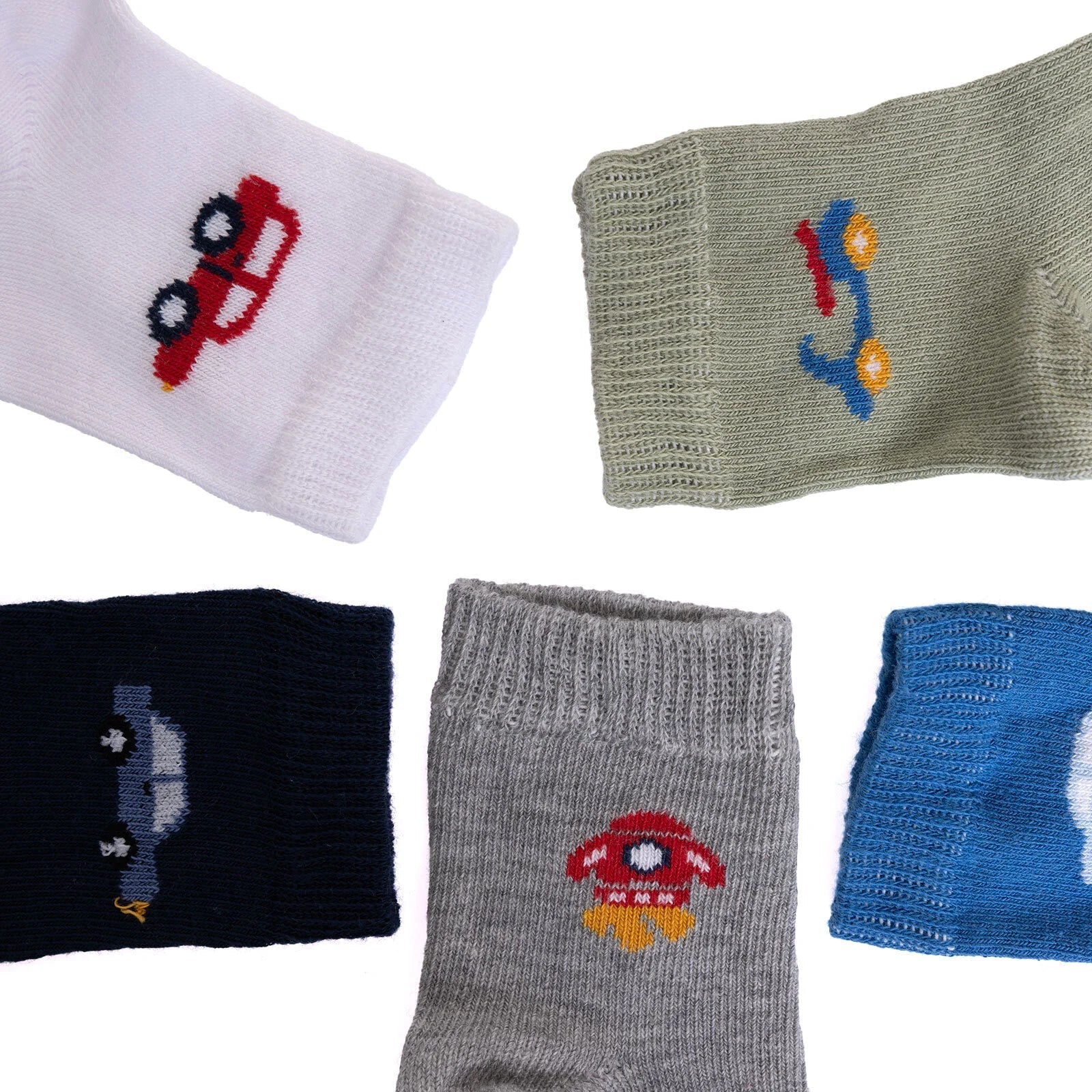 HelloBaby Socks 5 pcs - Blue - mezetto ebebek ebebek
