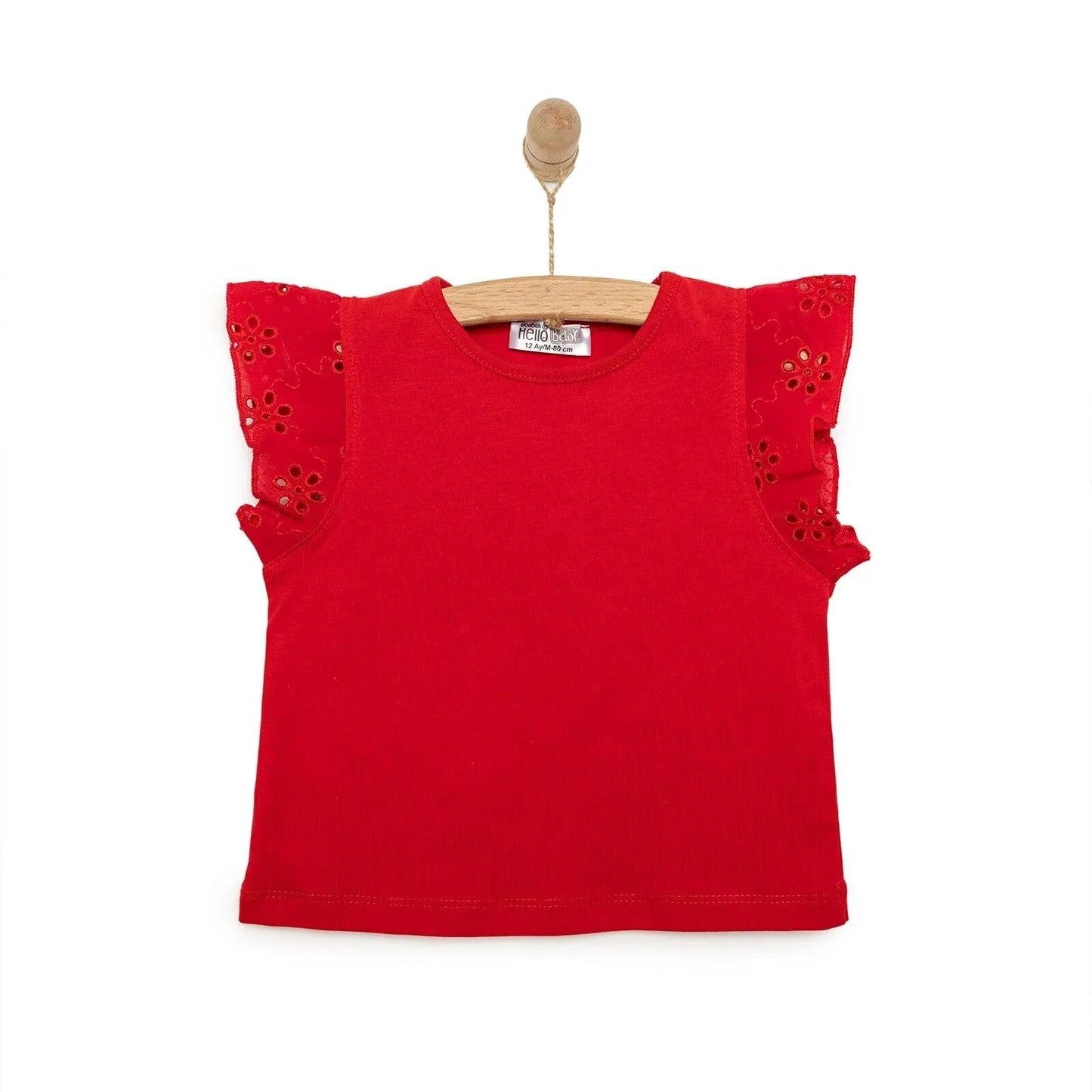 HelloBaby Spring Memories Girl Blouse - Red - mezetto ebebek ebebek