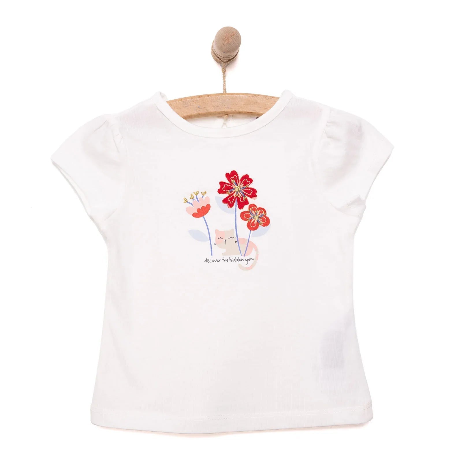 HelloBaby Spring Memories T-shirt - Ecru - mezetto ebebek ebebek