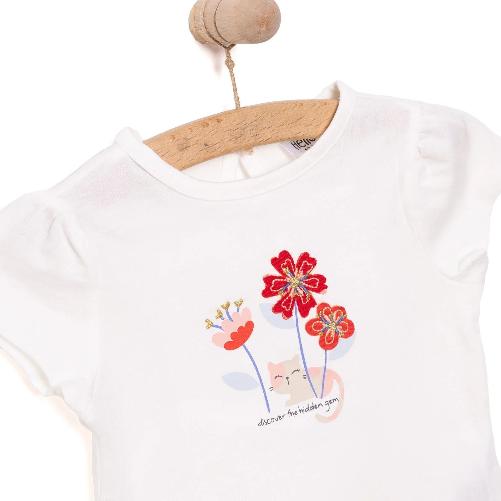 HelloBaby Spring Memories T-shirt - Ecru - mezetto ebebek ebebek