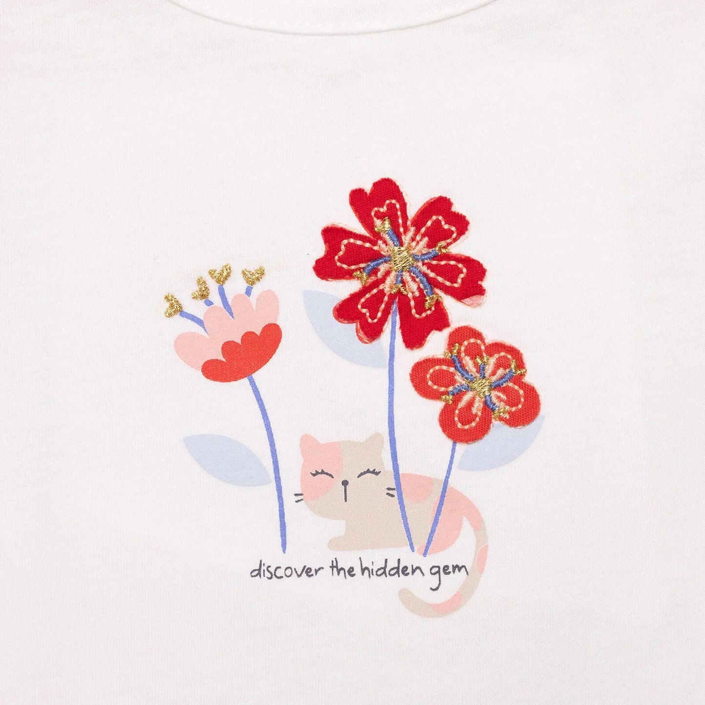 HelloBaby Spring Memories T-shirt - Ecru - mezetto ebebek ebebek