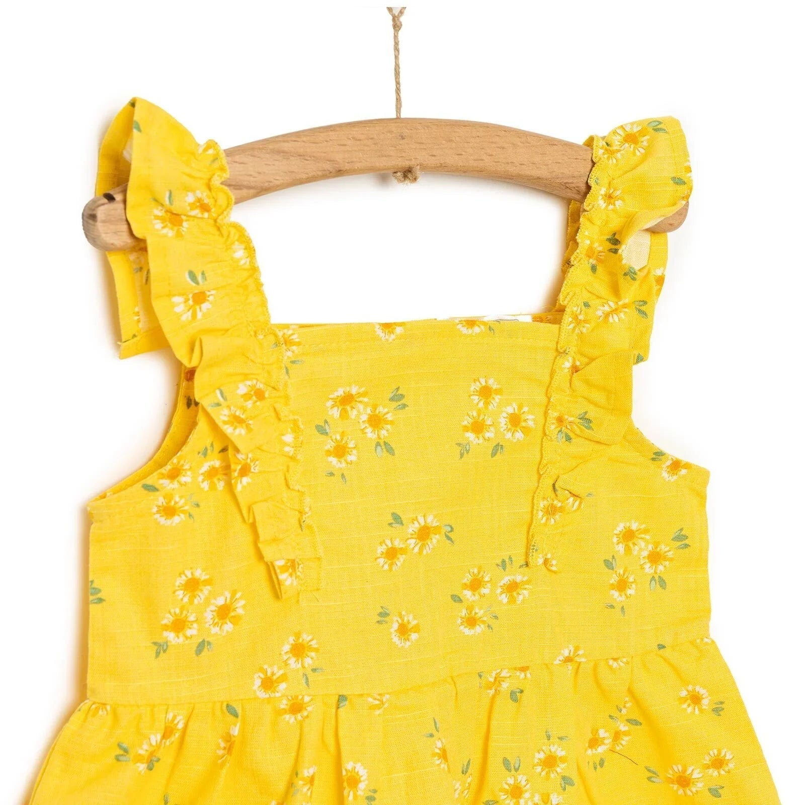 HelloBaby Sun Flower Girl Dress - Yellow - mezetto ebebek ebebek