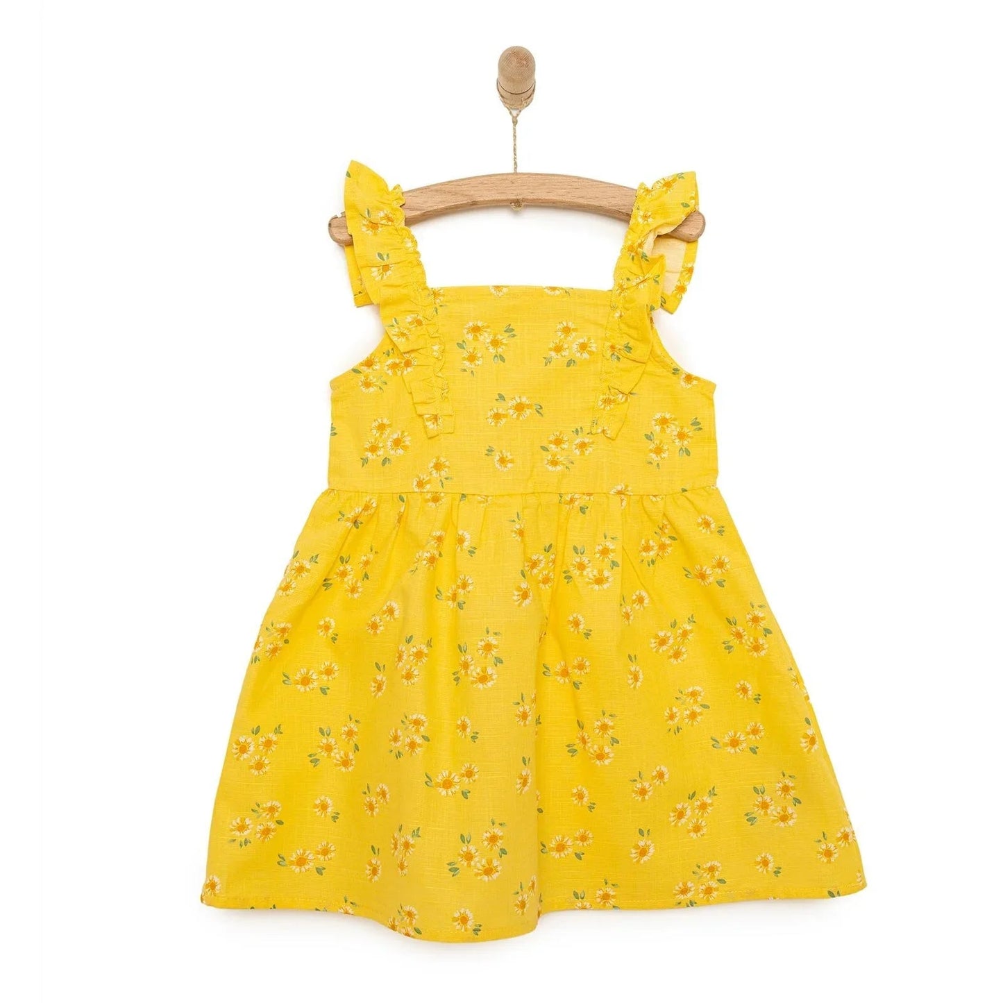 HelloBaby Sun Flower Girl Dress - Yellow - mezetto ebebek ebebek