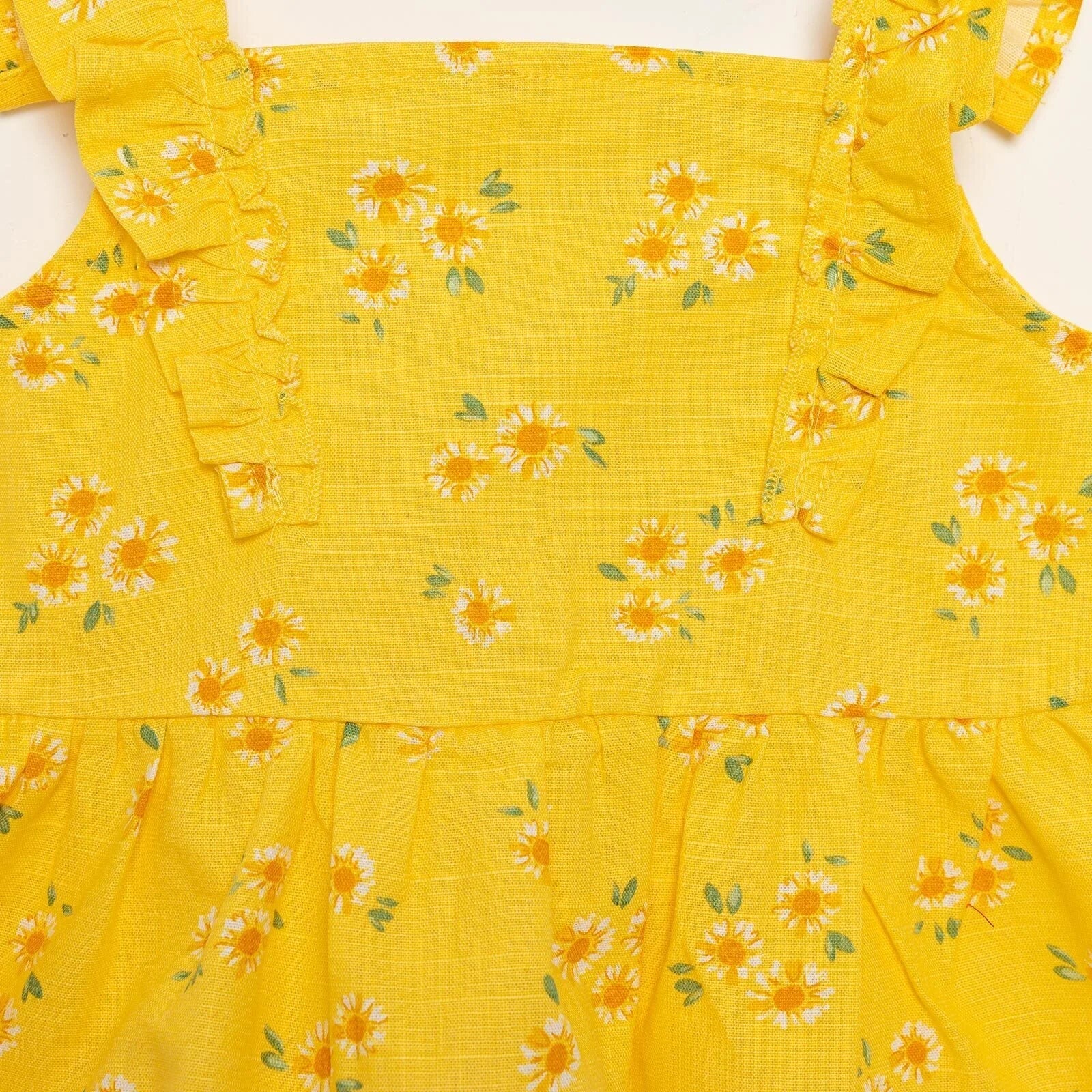 HelloBaby Sun Flower Girl Dress - Yellow - mezetto ebebek ebebek