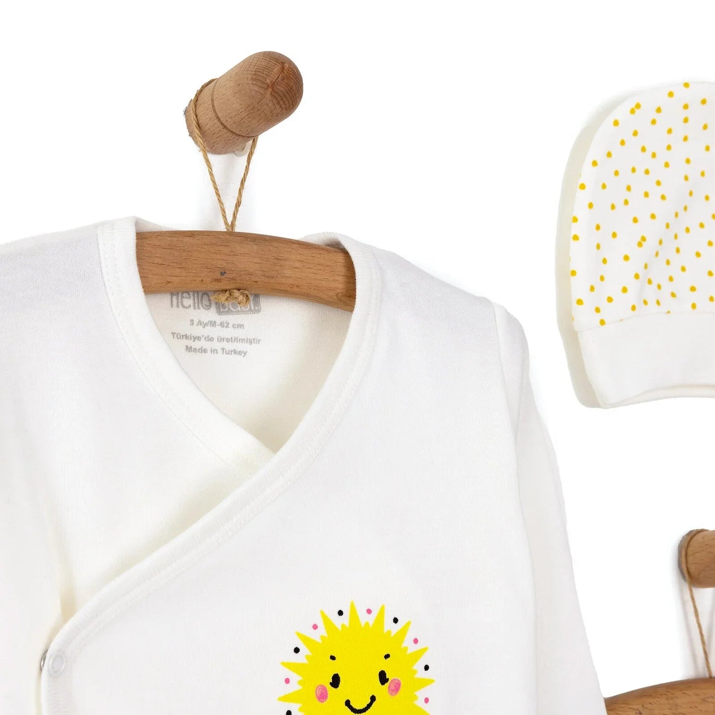 HelloBaby Sunshine 5 - Piece Newborn Set - Ecru - mezetto ebebek ebebek