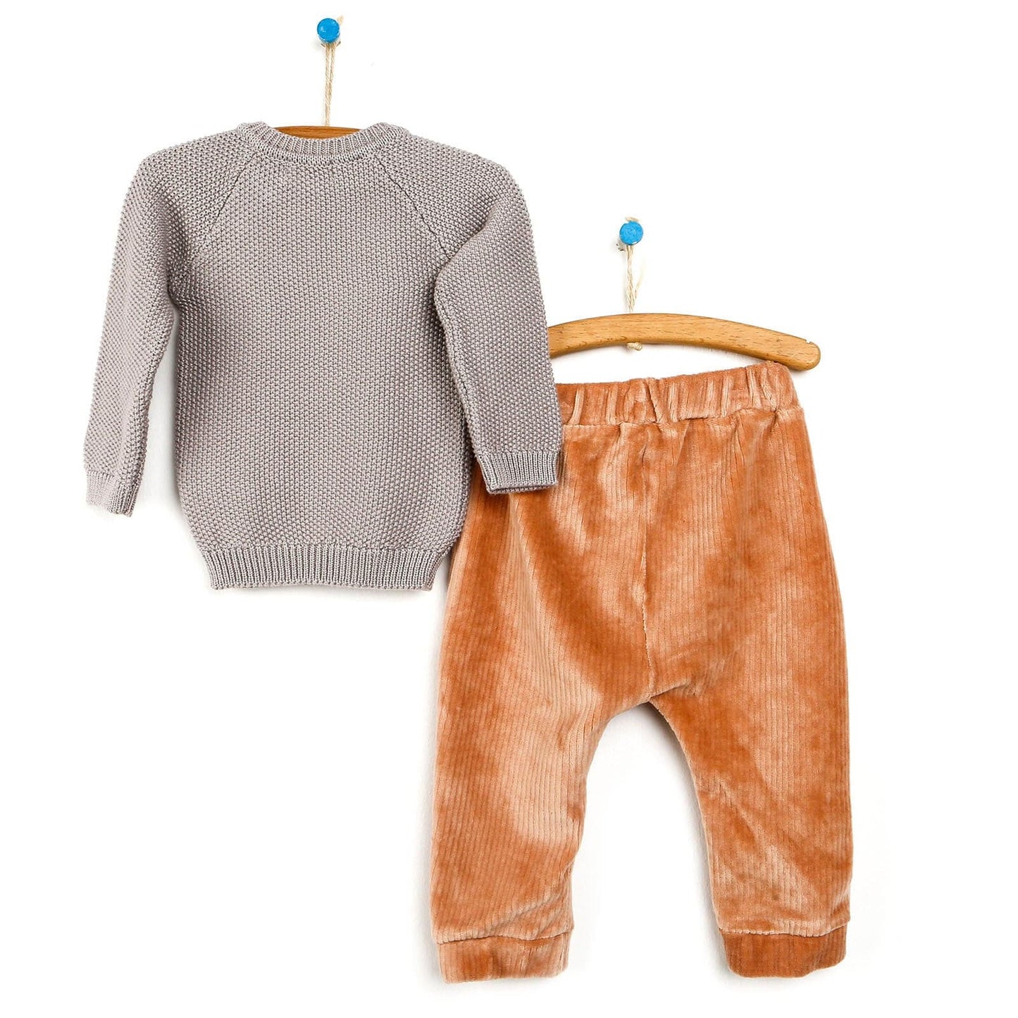 HelloBaby Sweater - Pants - Mink - mezetto ebebek ebebek