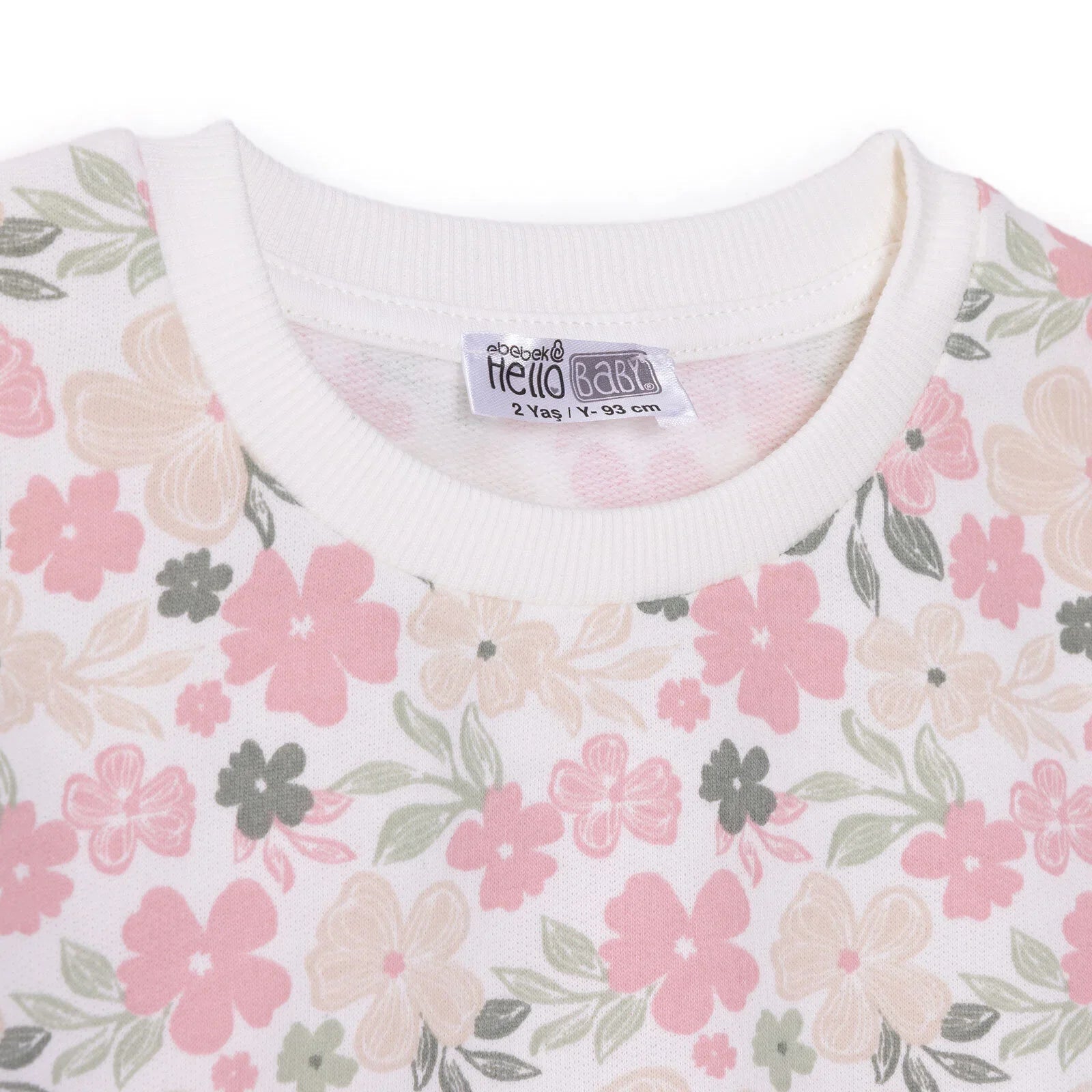 HelloBaby Sweatshirt - Ecru - mezetto ebebek ebebek