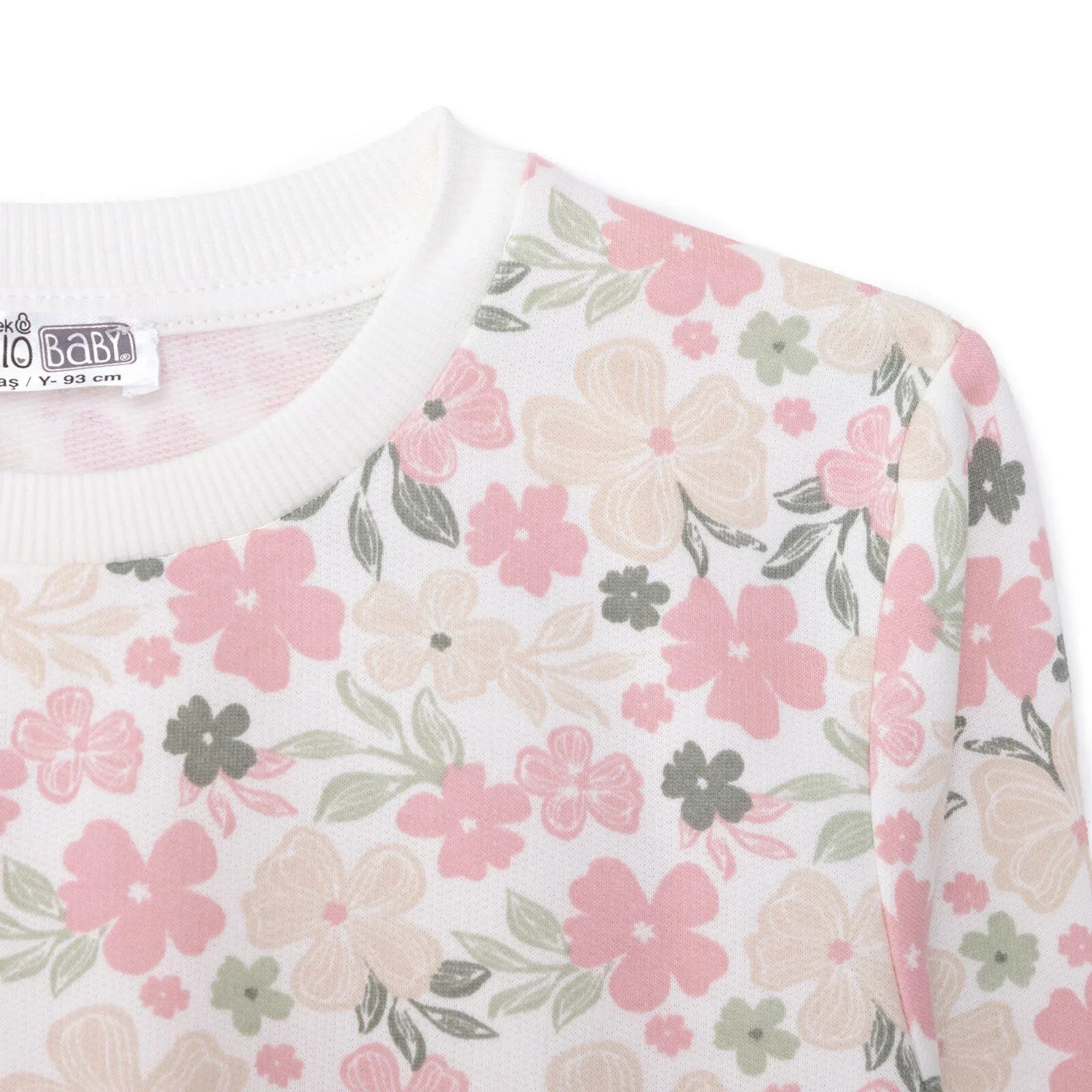 HelloBaby Sweatshirt - Ecru - mezetto ebebek ebebek