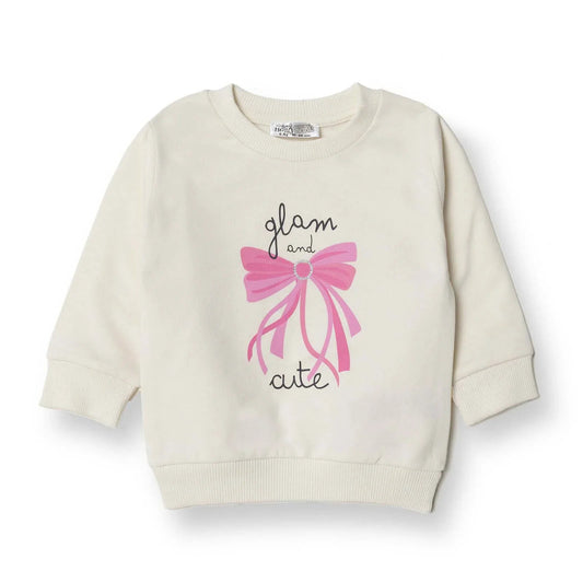 HelloBaby Sweatshirt - Ecru - mezetto ebebek ebebek