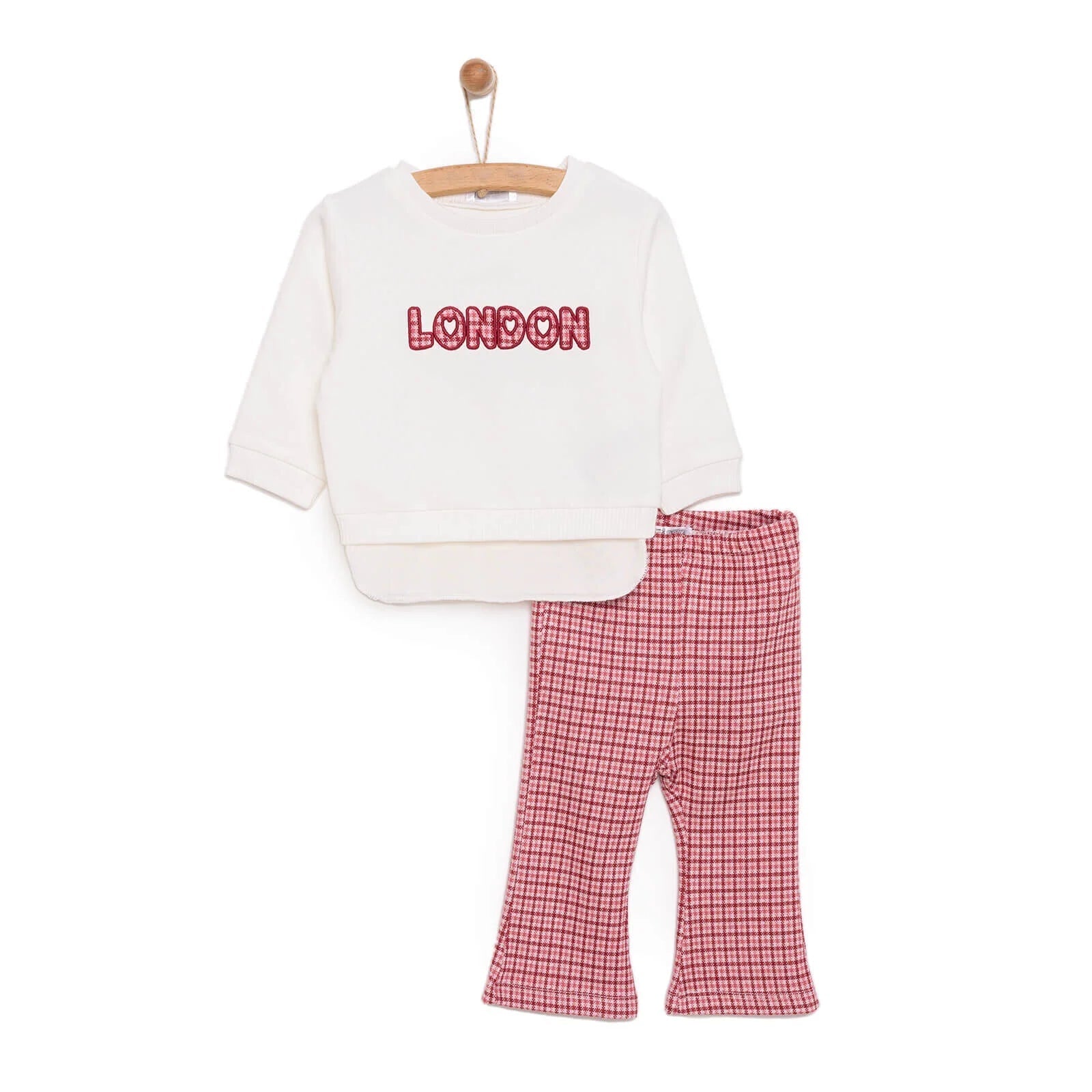 HelloBaby Sweatshirt Footless Bottom - Ecru - mezetto ebebek ebebek