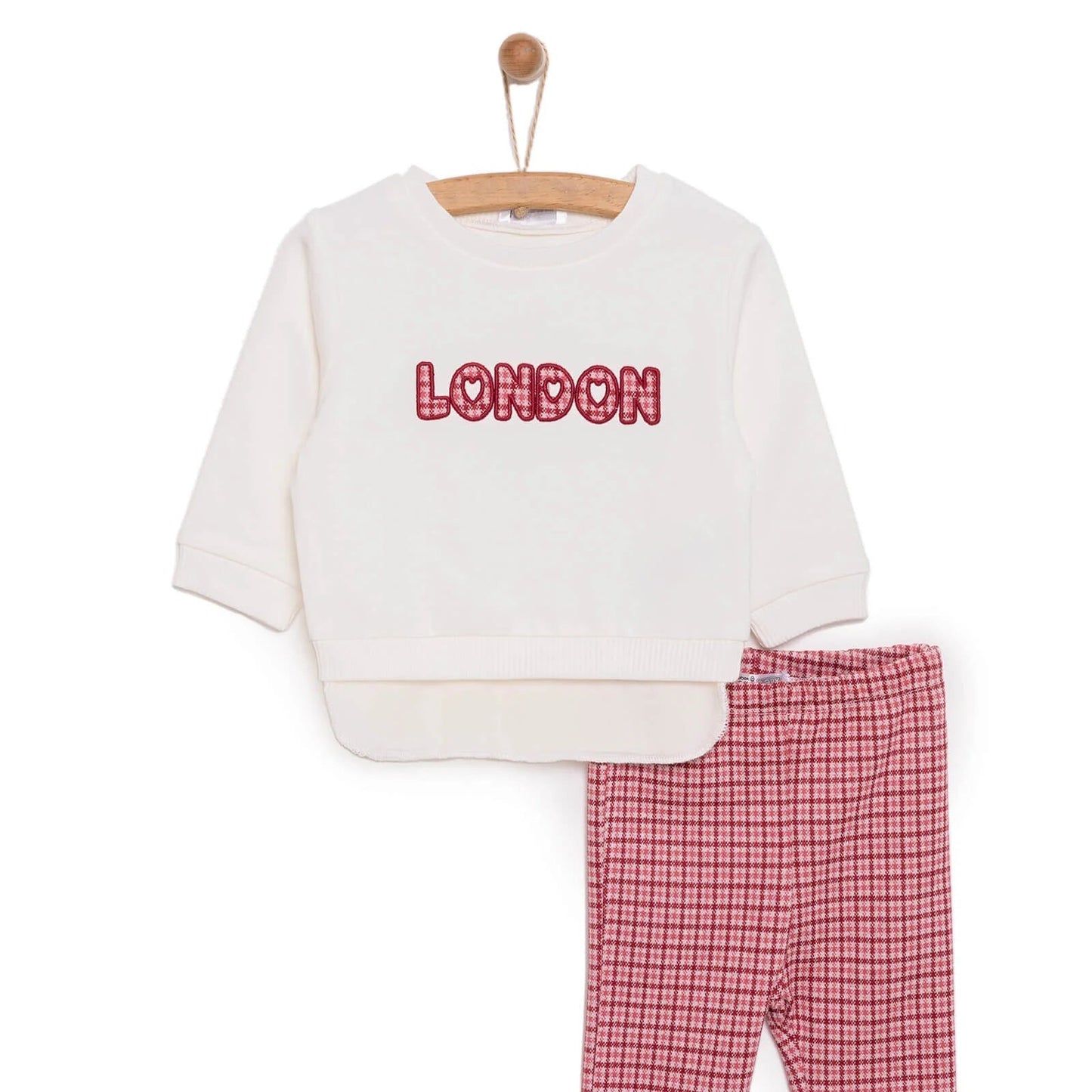 HelloBaby Sweatshirt Footless Bottom - Ecru - mezetto ebebek ebebek