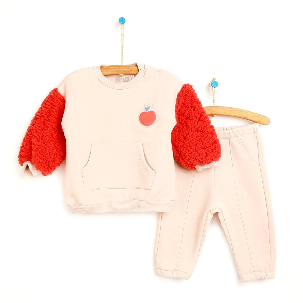 HelloBaby Sweatshirt - Footless Bottom - Pink - mezetto ebebek ebebek