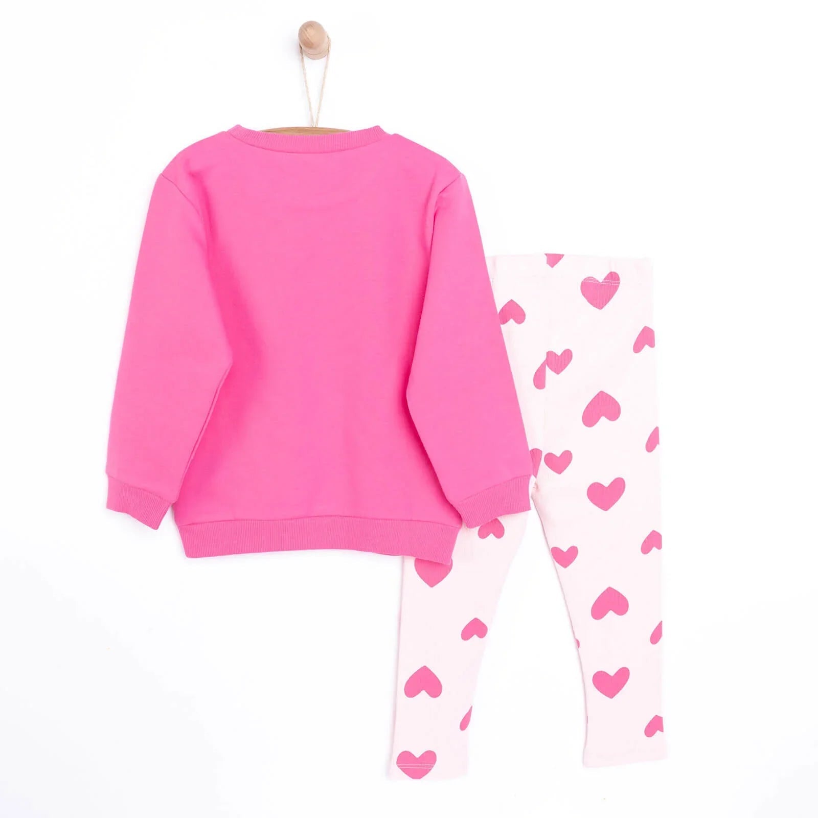 HelloBaby Sweatshirt Footless Bottom - Pink - mezetto ebebek ebebek