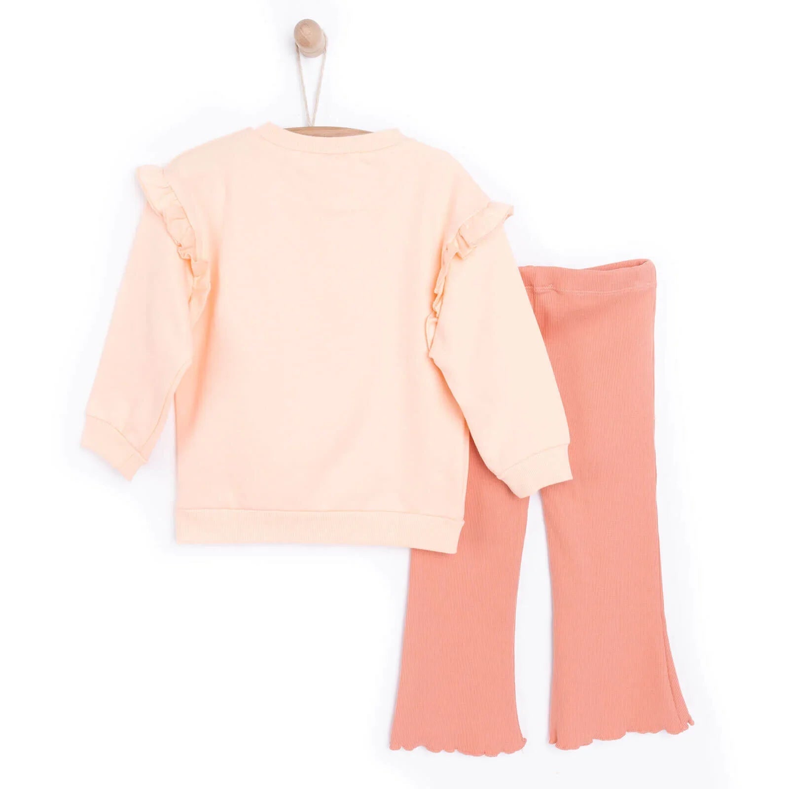 HelloBaby Sweatshirt Footless Bottom - Salmon - mezetto ebebek ebebek