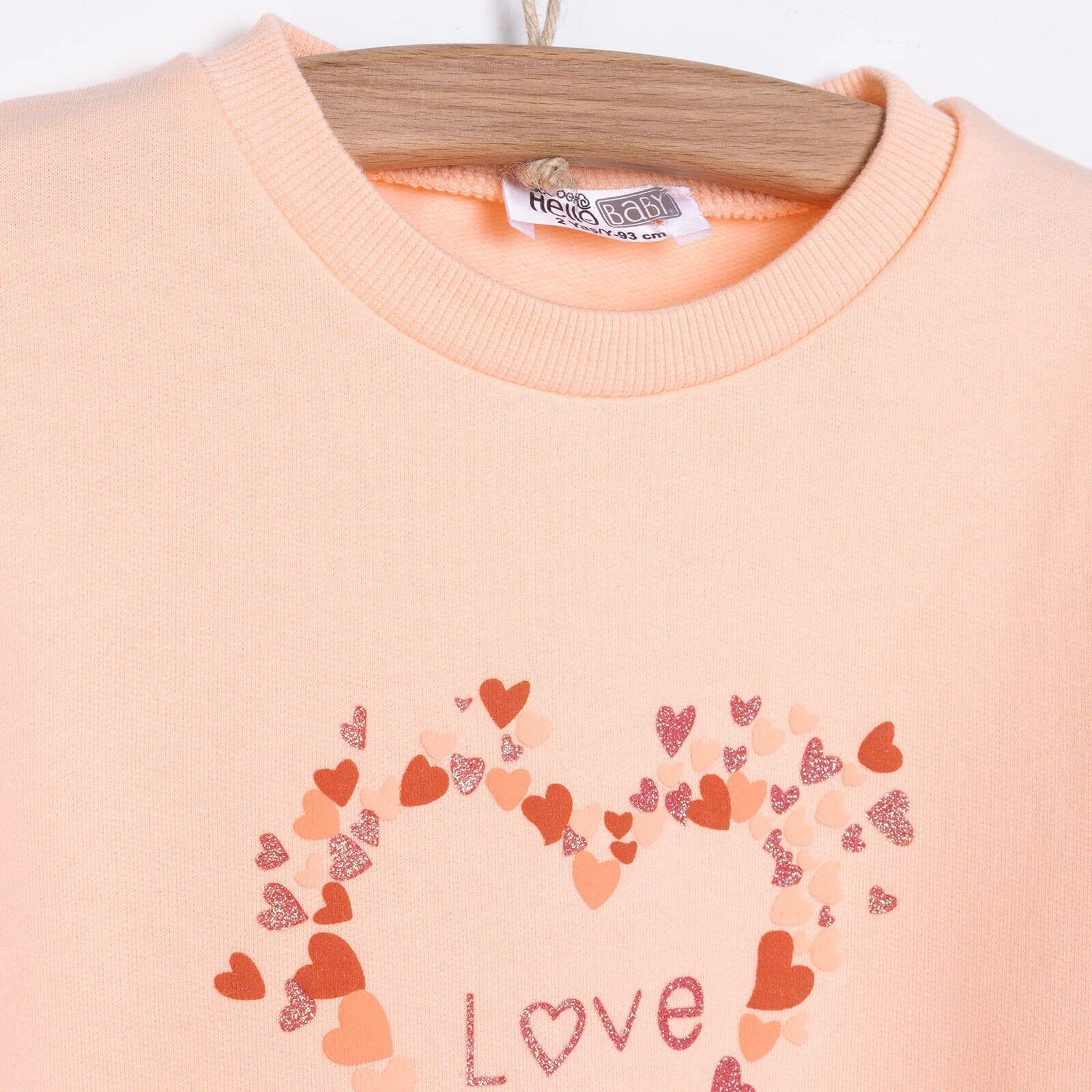 HelloBaby Sweatshirt Footless Bottom - Salmon - mezetto ebebek ebebek