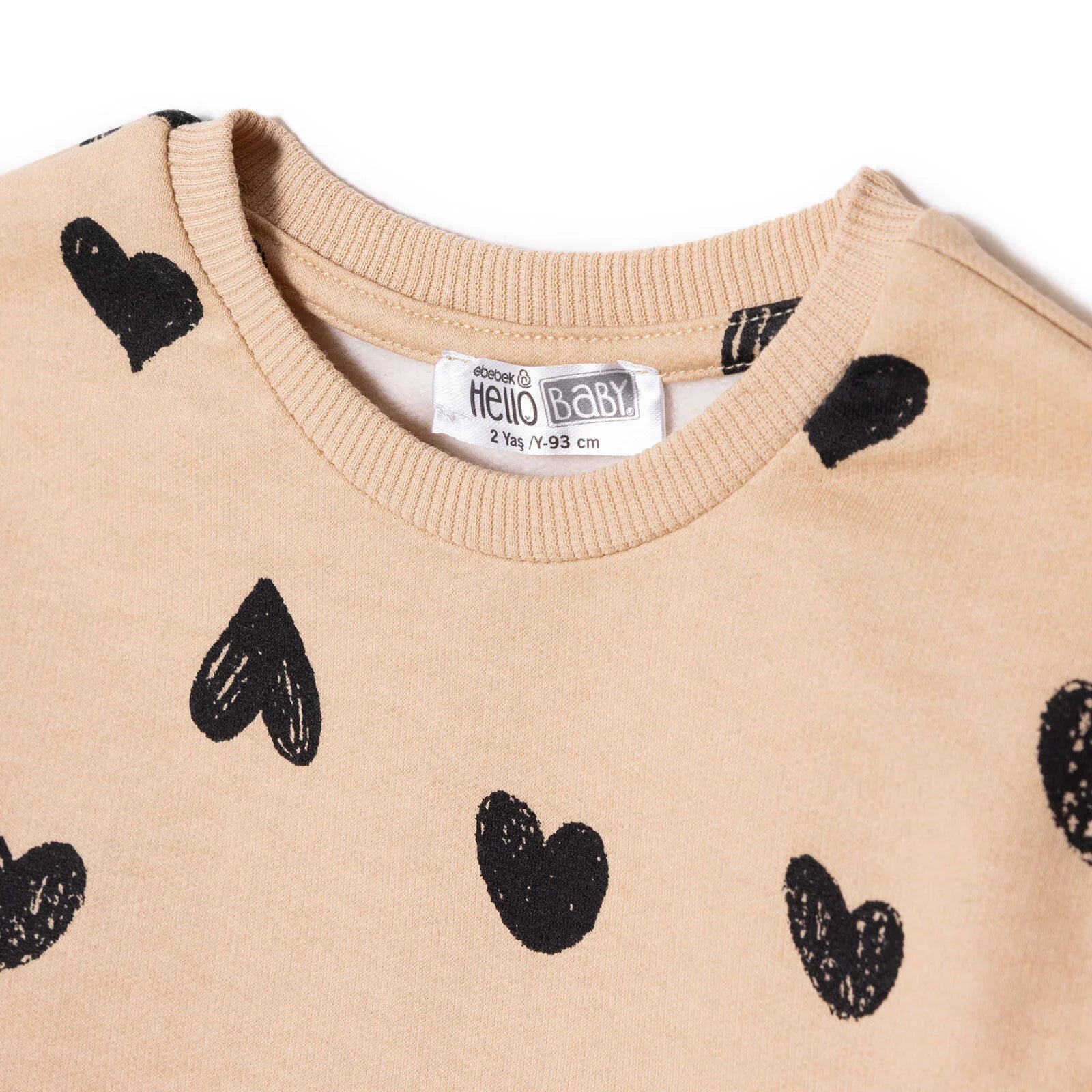 HelloBaby Sweatshirt Leggings - Beige - mezetto ebebek ebebek
