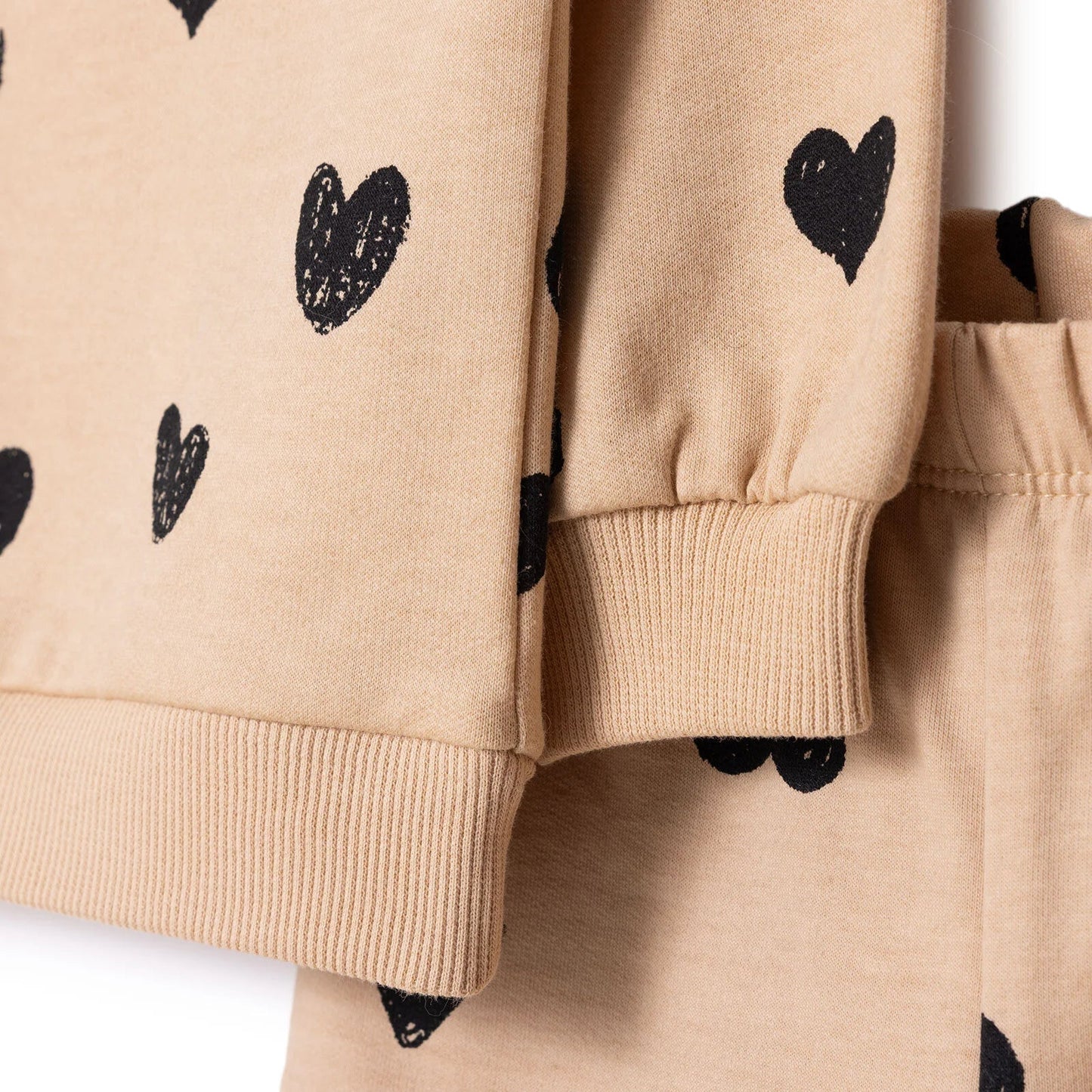 HelloBaby Sweatshirt Leggings - Beige - mezetto ebebek ebebek