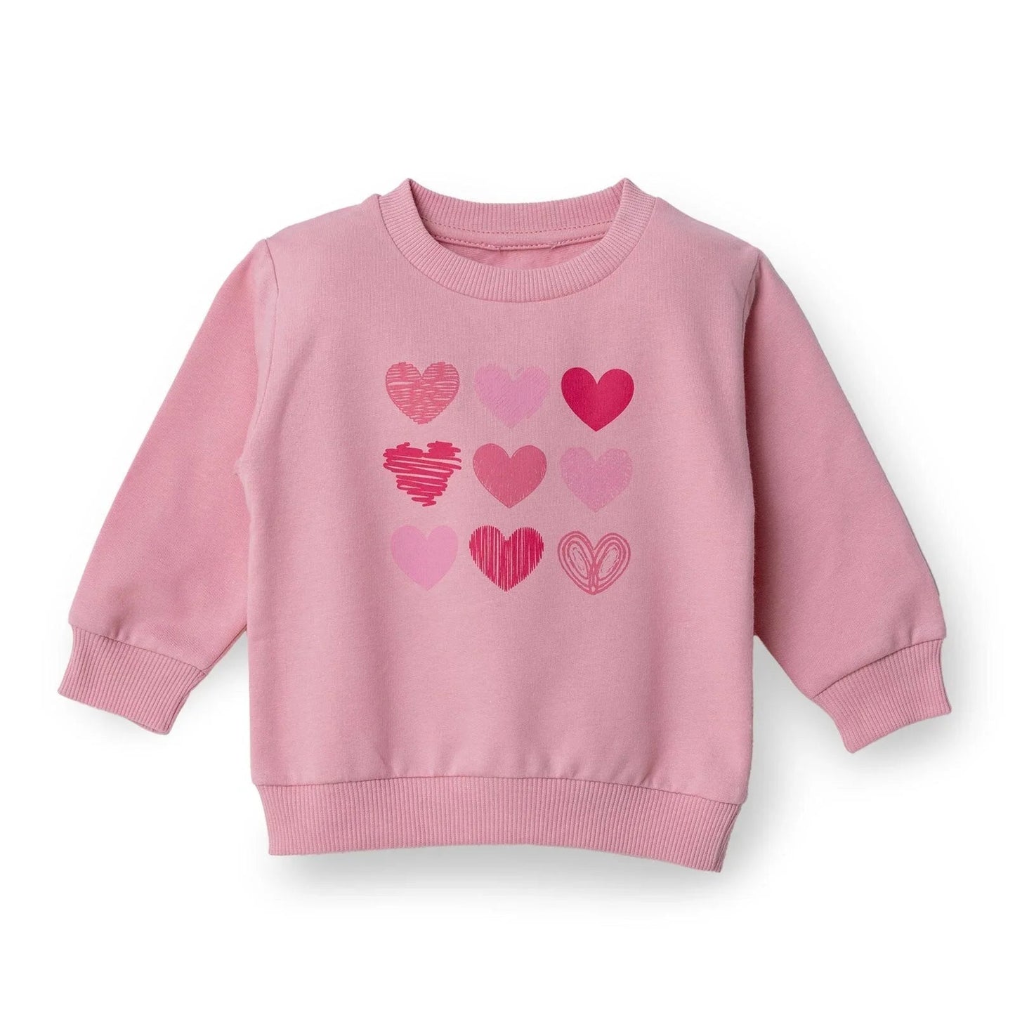 HelloBaby Sweatshirt - Light Pink - mezetto ebebek ebebek