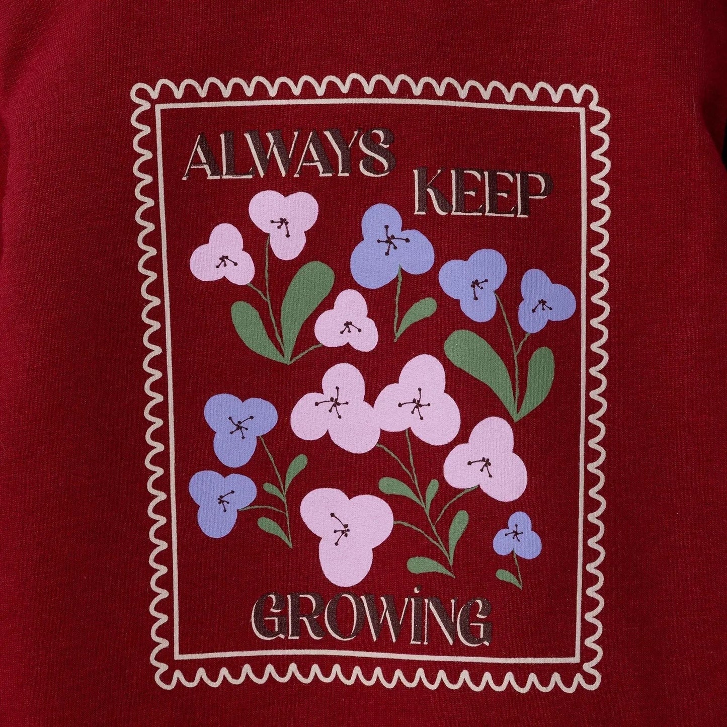 HelloBaby Sweatshirt - Maroon - mezetto ebebek ebebek