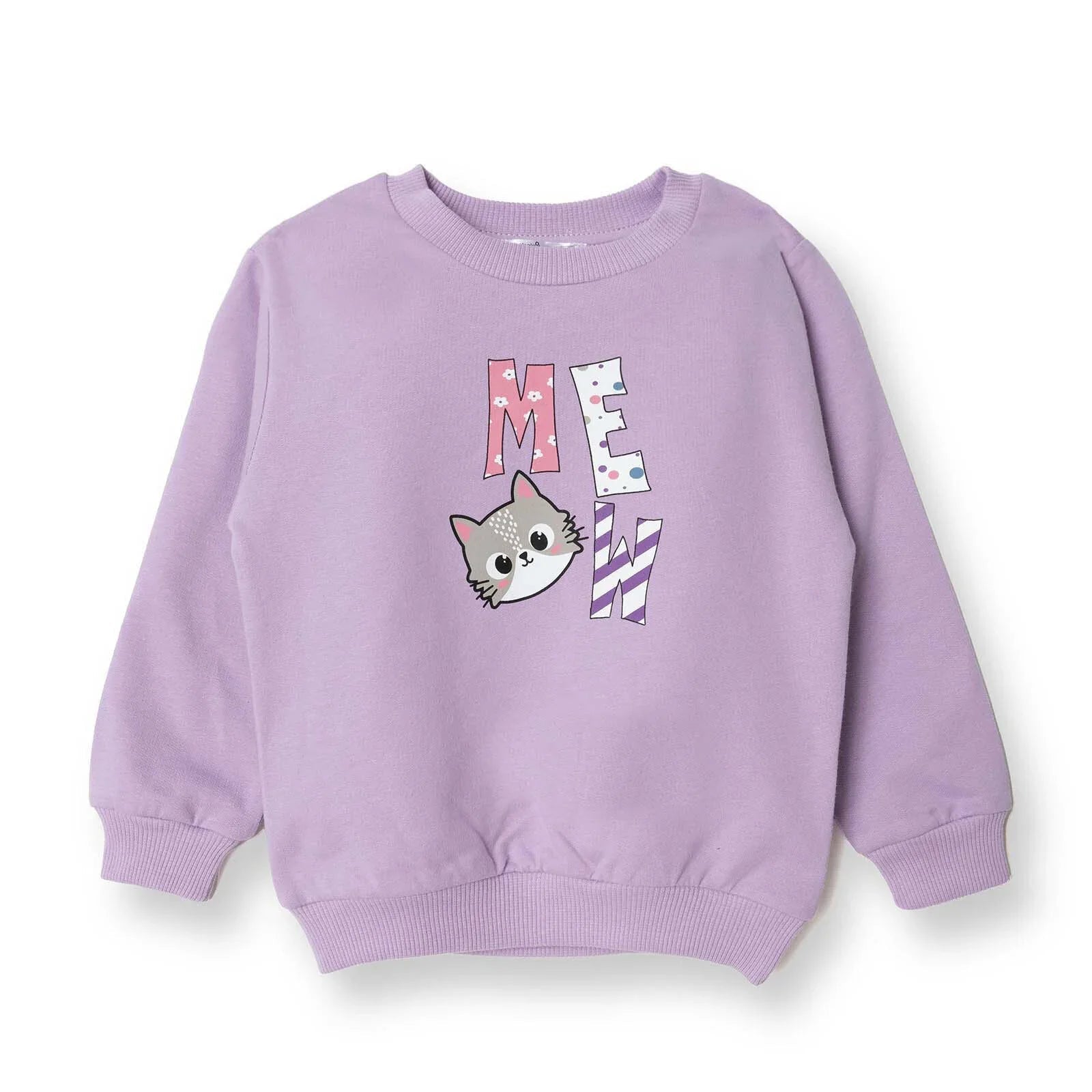 HelloBaby Sweatshirt - Purple - mezetto ebebek ebebek