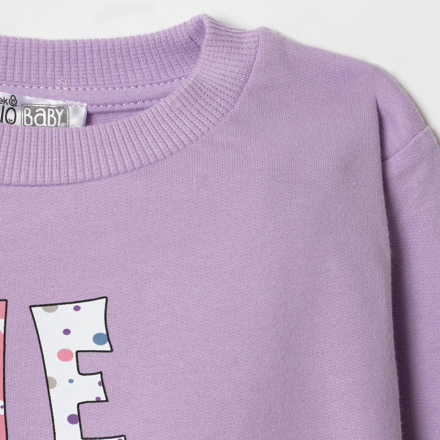 HelloBaby Sweatshirt - Purple - mezetto ebebek ebebek