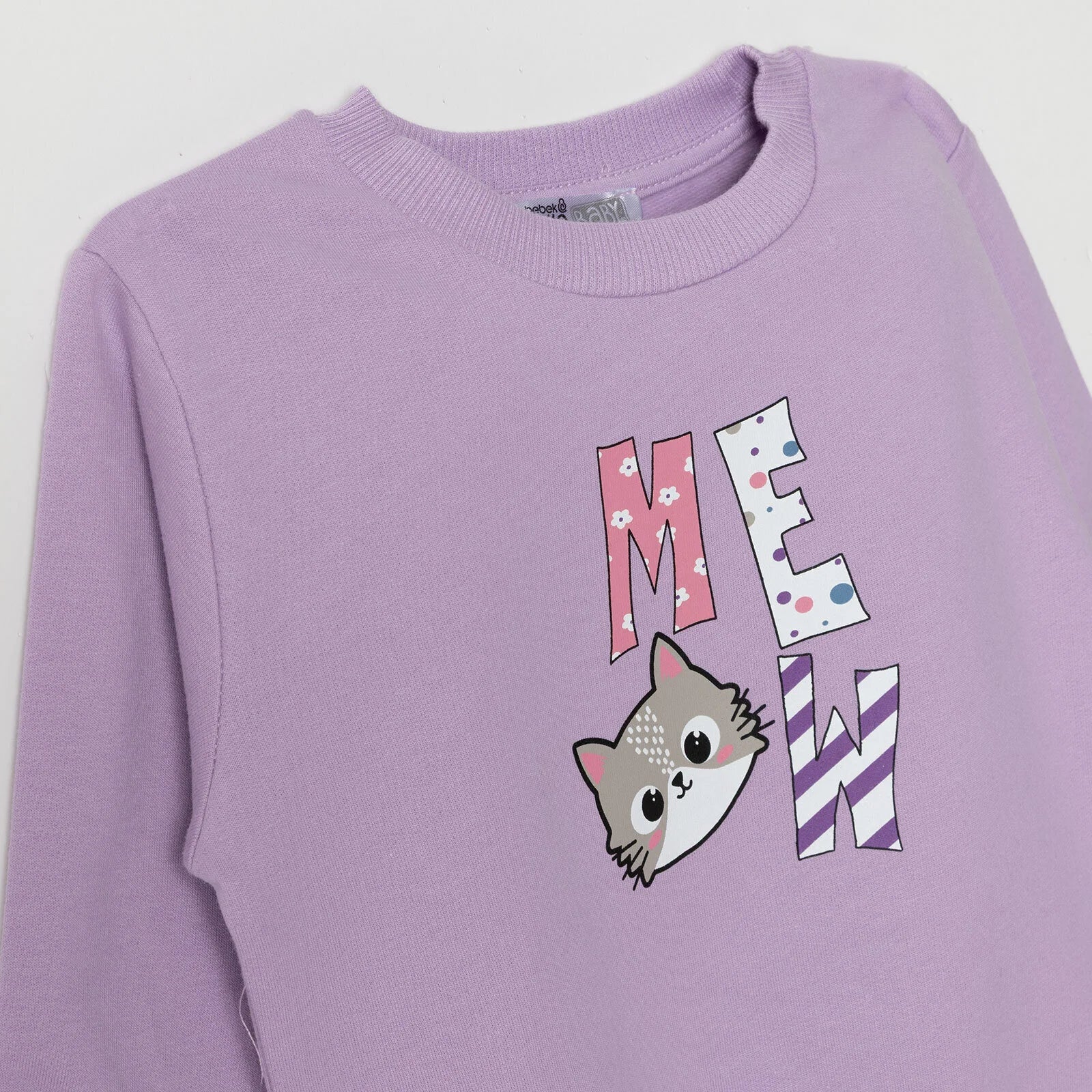HelloBaby Sweatshirt - Purple - mezetto ebebek ebebek
