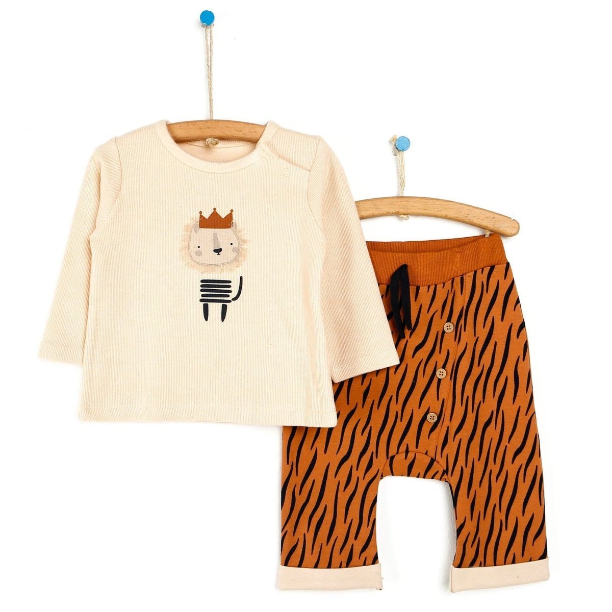 HelloBaby Sweatshirt - Vest - Bottom - Brown - mezetto ebebek ebebek