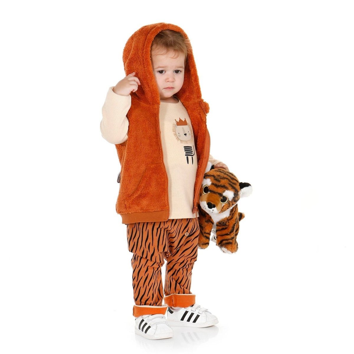 HelloBaby Sweatshirt - Vest - Bottom - Brown - mezetto ebebek ebebek