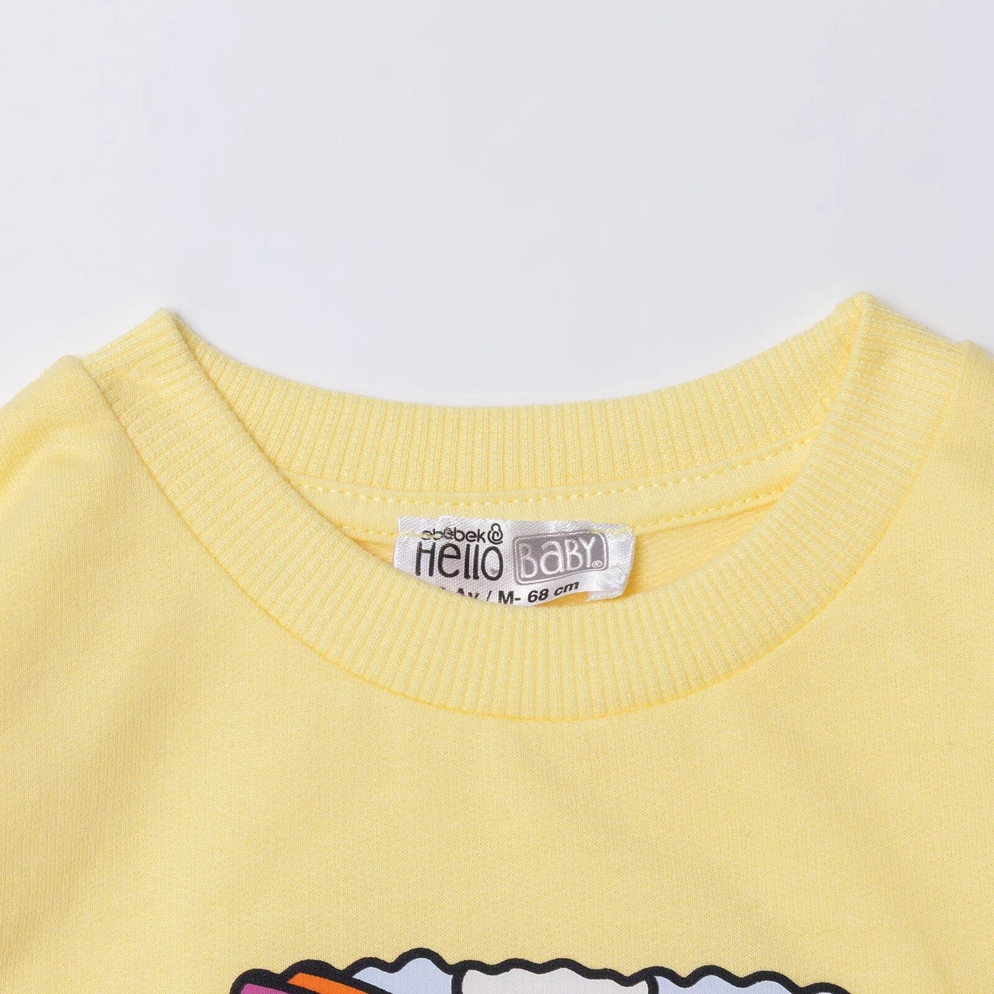 HelloBaby Sweatshirt - Yellow - mezetto ebebek ebebek