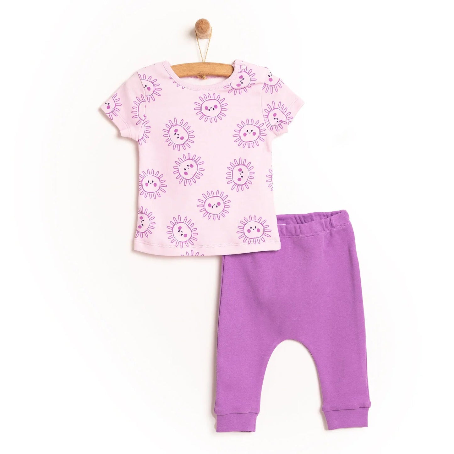 HelloBaby Tshirt - Bottom - Purple - mezetto ebebek ebebek