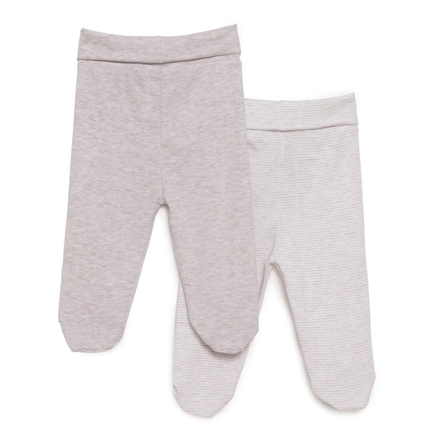 HelloBaby Unisex 2 Piece Footed Bottom - Beige - mezetto ebebek ebebek