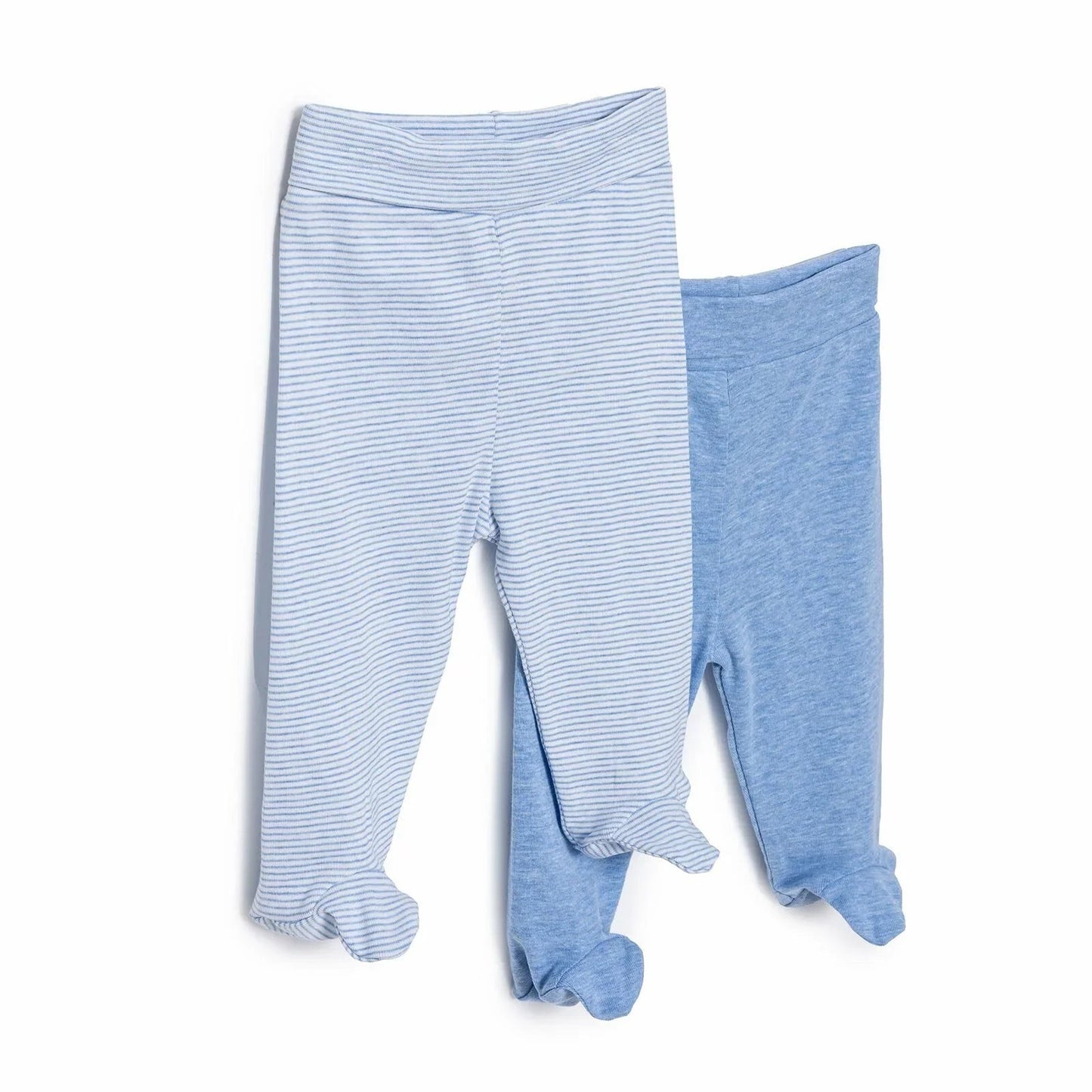 HelloBaby Unisex 2 Piece Footed Bottom - Blue - mezetto ebebek ebebek