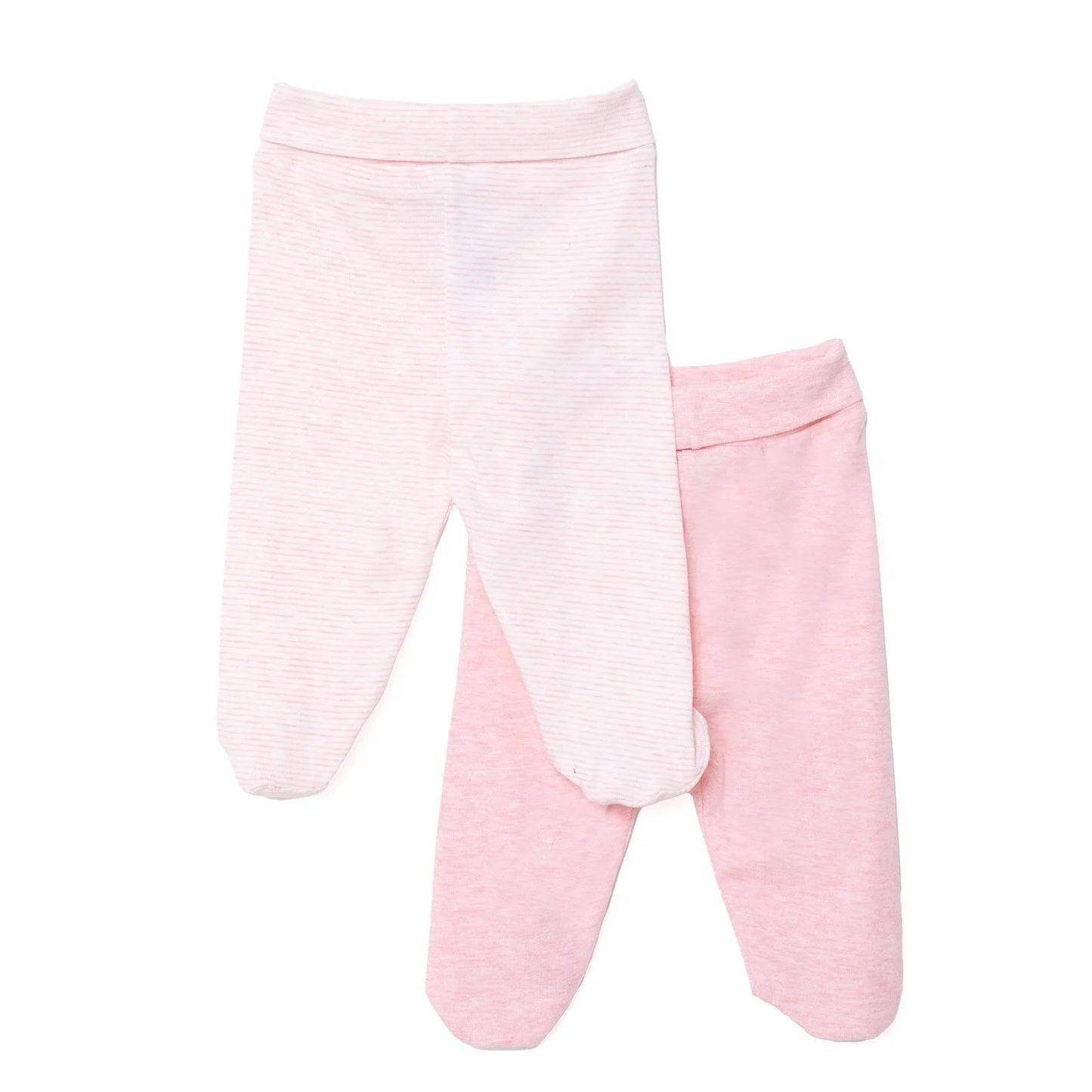 HelloBaby Unisex 2 Piece Footed Bottom - Pink - mezetto ebebek ebebek