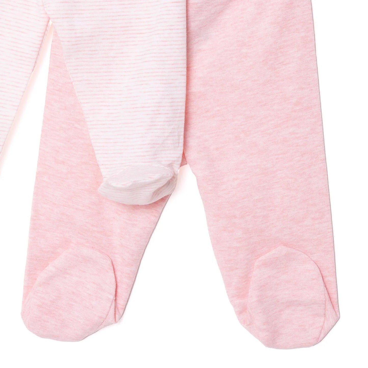 HelloBaby Unisex 2 Piece Footed Bottom - Pink - mezetto ebebek ebebek