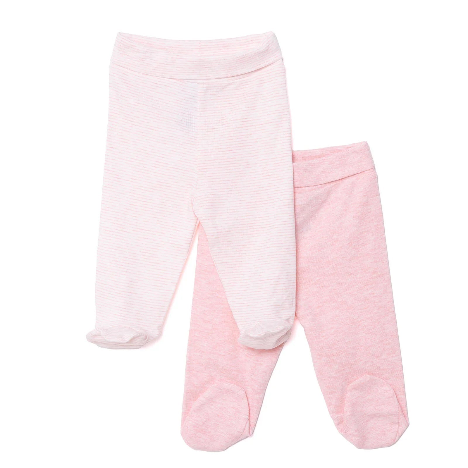 HelloBaby Unisex 2 Piece Footed Bottom - Pink - mezetto ebebek ebebek