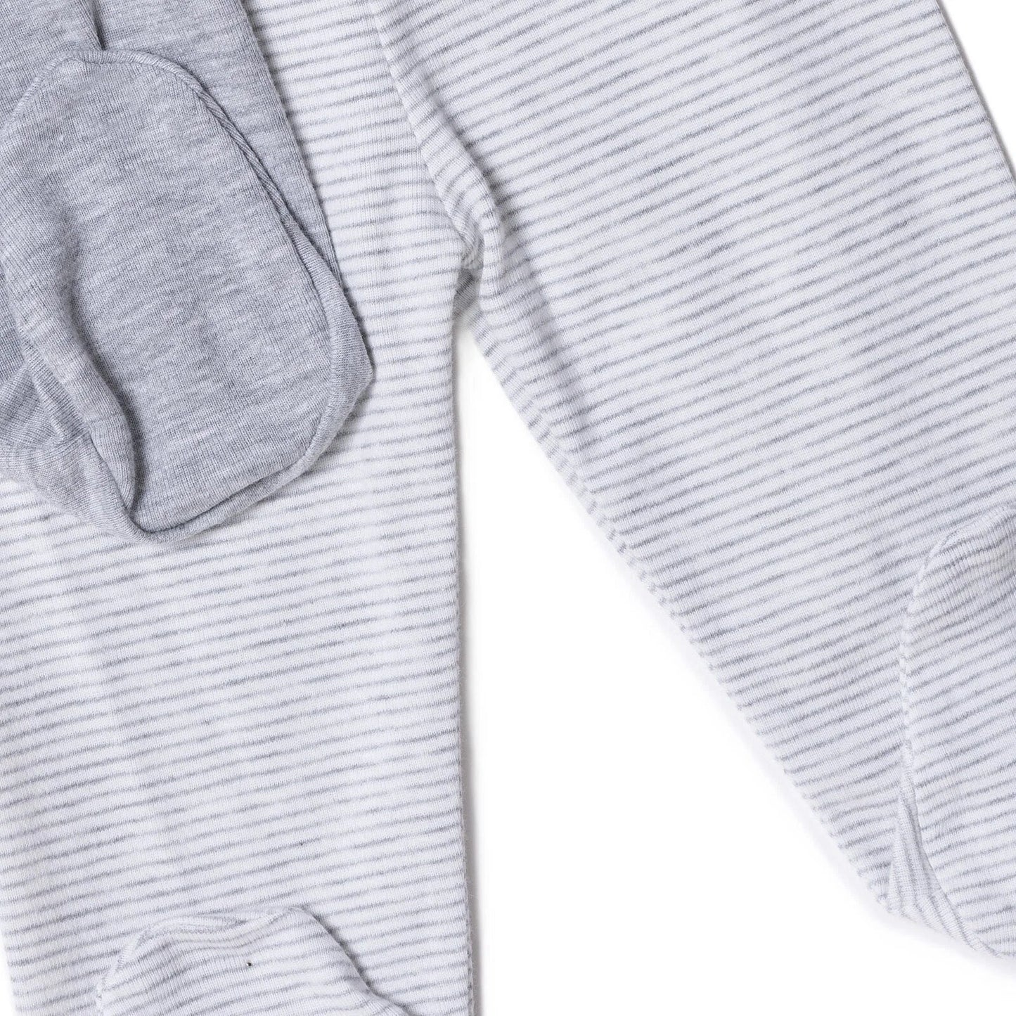 HelloBaby Unisex 2 Piece Footed Bottom - Snow Melange - mezetto ebebek ebebek