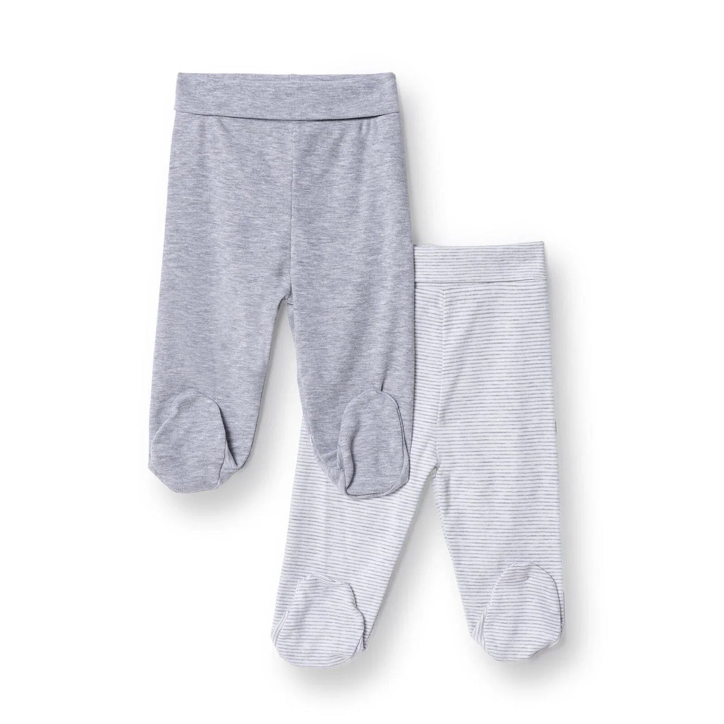HelloBaby Unisex 2 Piece Footed Bottom - Snow Melange - mezetto ebebek ebebek