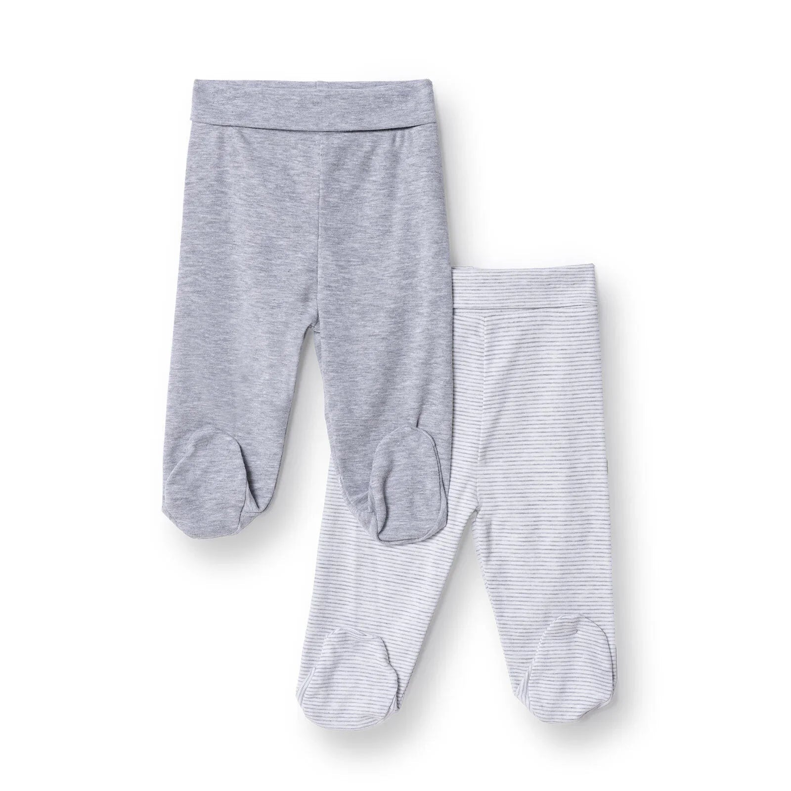 HelloBaby Unisex 2 Piece Footed Bottom - Snow Melange - mezetto ebebek ebebek