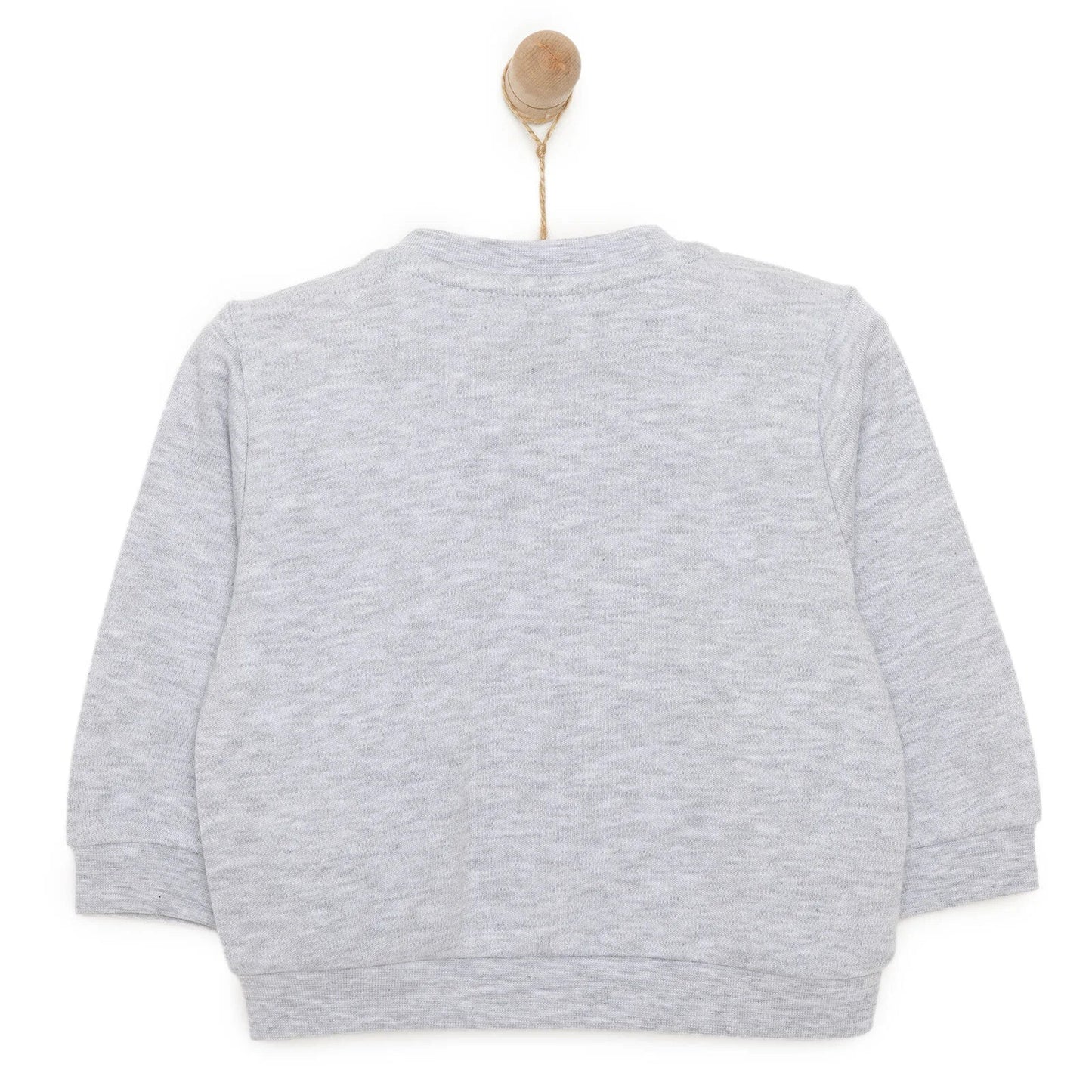 HelloBaby Unisex Baby Cardigan - Grey Melange - mezetto ebebek ebebek