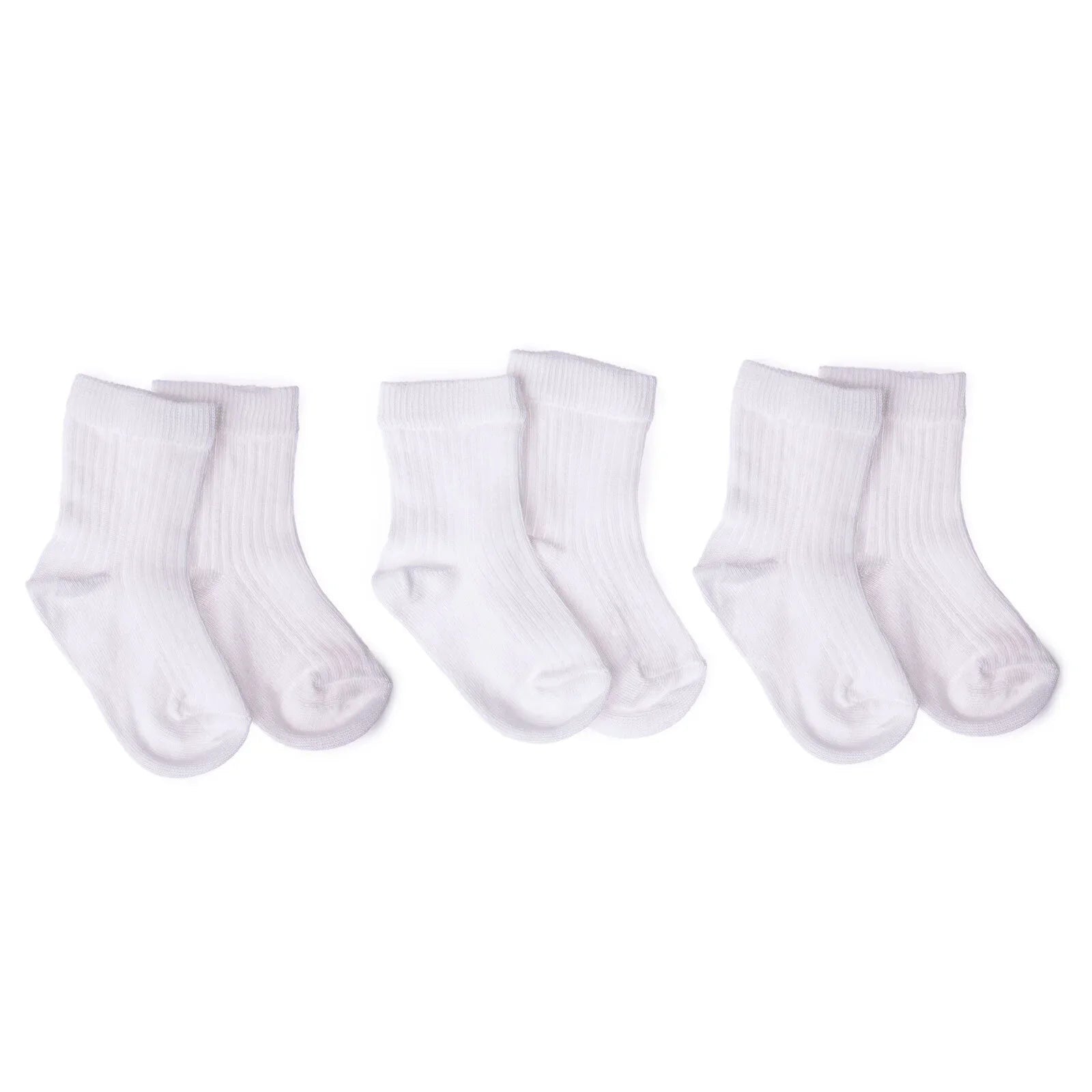 HelloBaby Unisex Baby Socks 3 Pack - White - mezetto ebebek ebebek