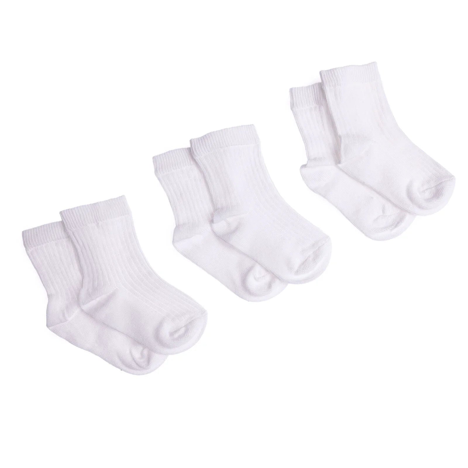 HelloBaby Unisex Baby Socks 3 Pack - White - mezetto ebebek ebebek