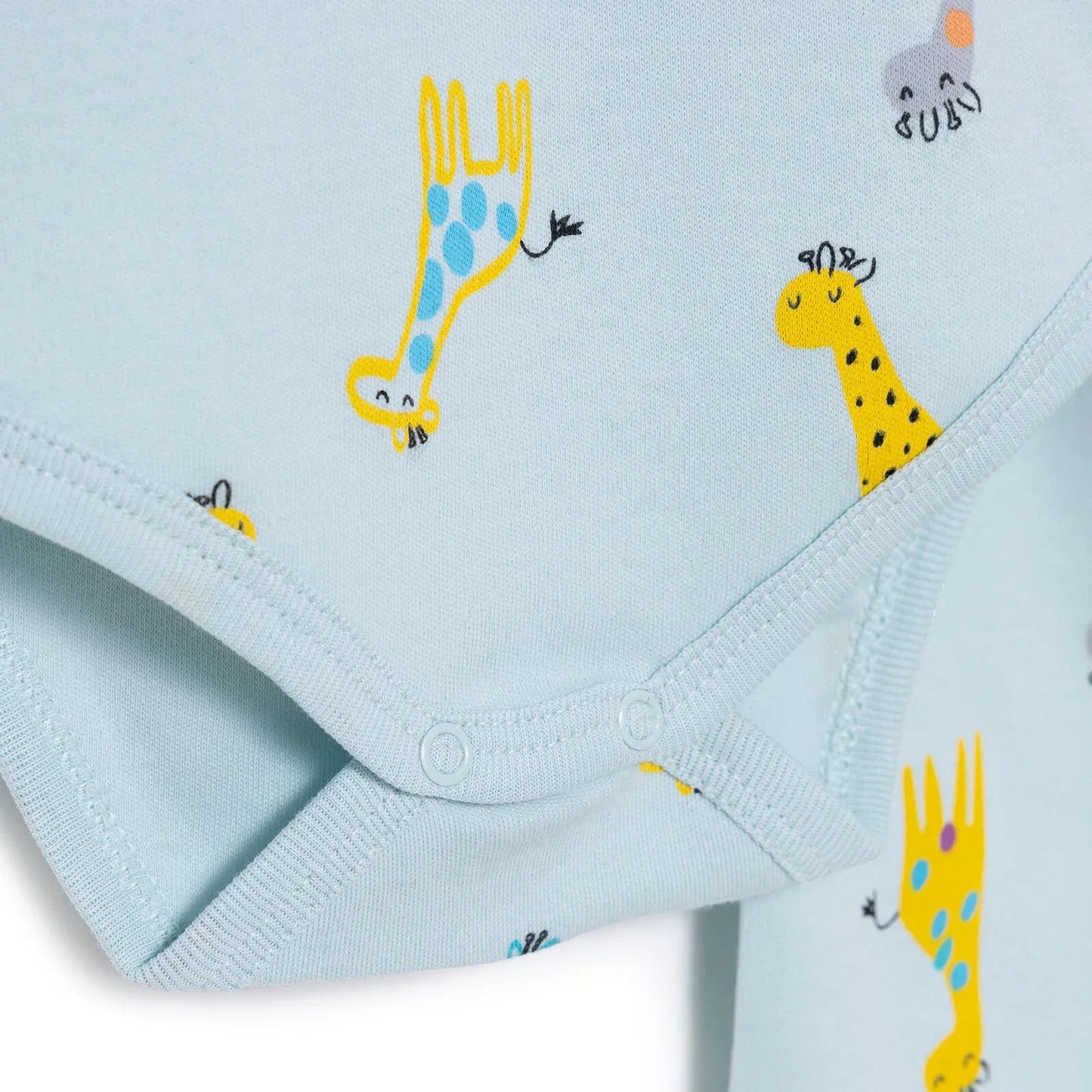 HelloBaby Unisex Body - Footless Bottom - Light Blue - mezetto ebebek ebebek